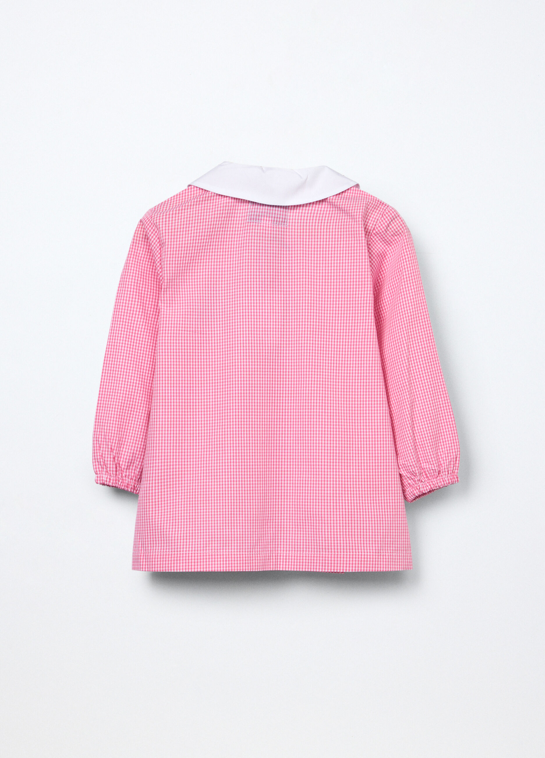 Grembiule full zip a quadretti bambina_1
