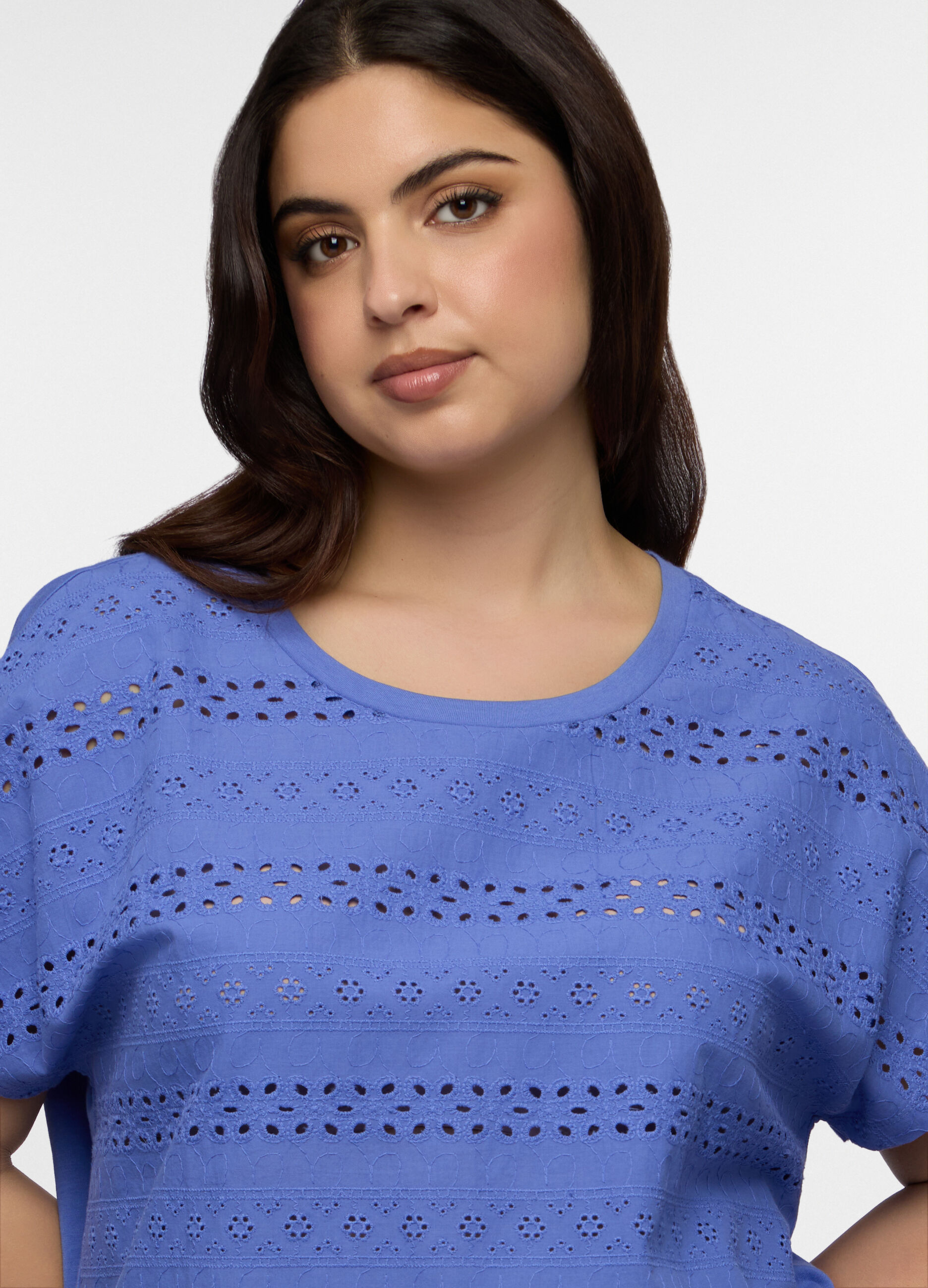 T-shirt girocollo donna curvy
