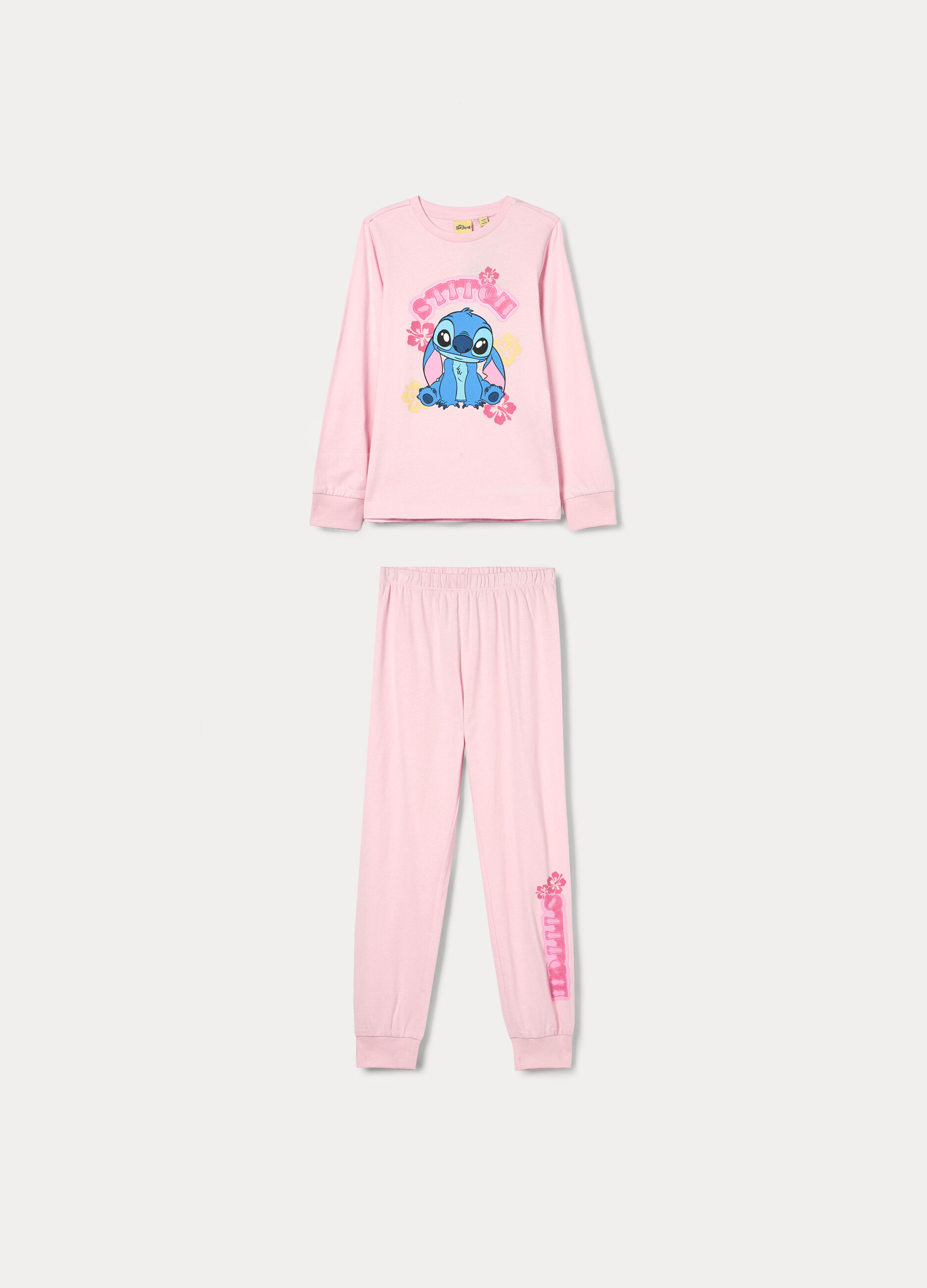 Set pigiama lungo Disney in jersey di puro cotone bambina_0