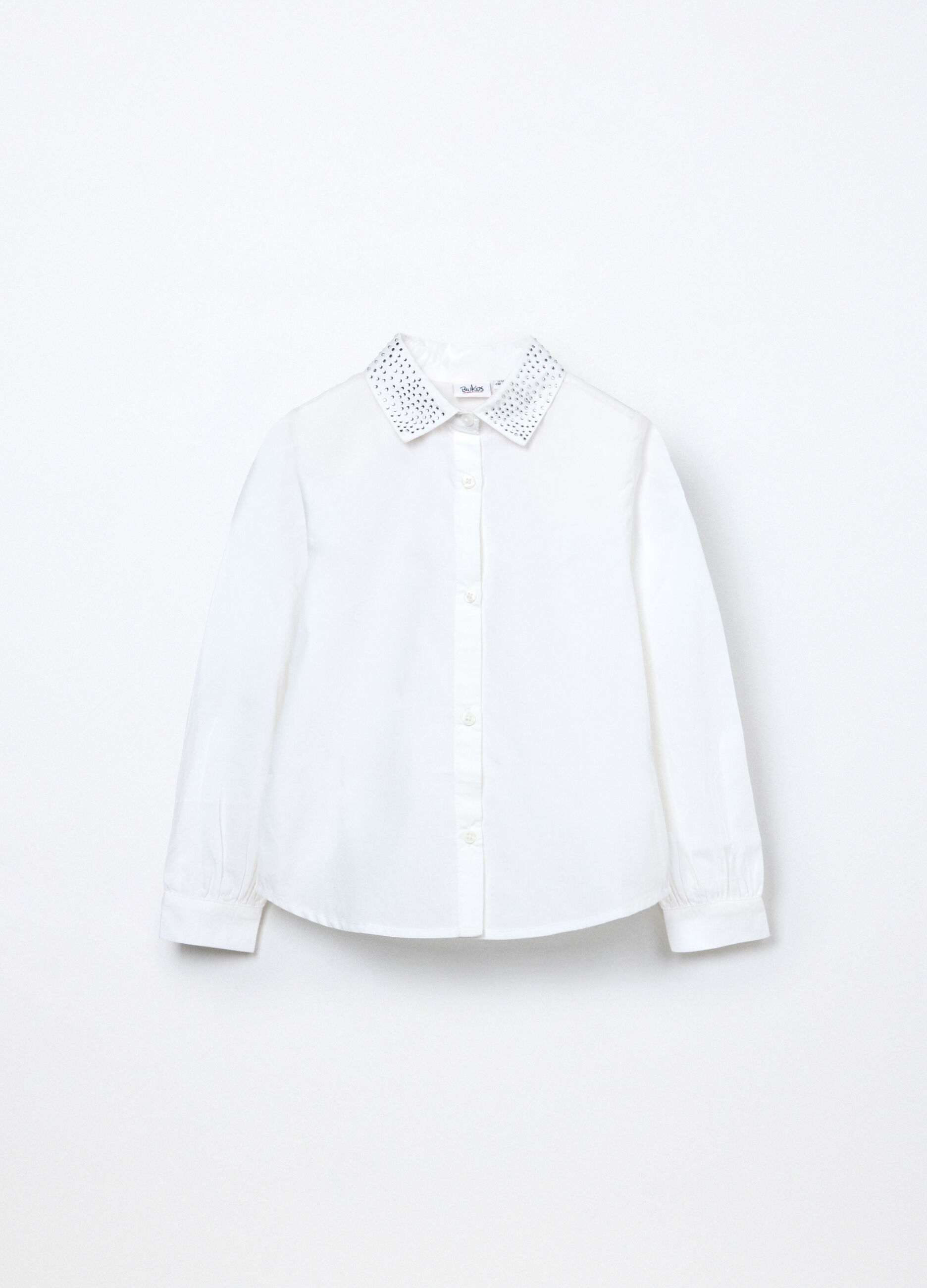 Camicia in popeline di puro cotone bambina_0