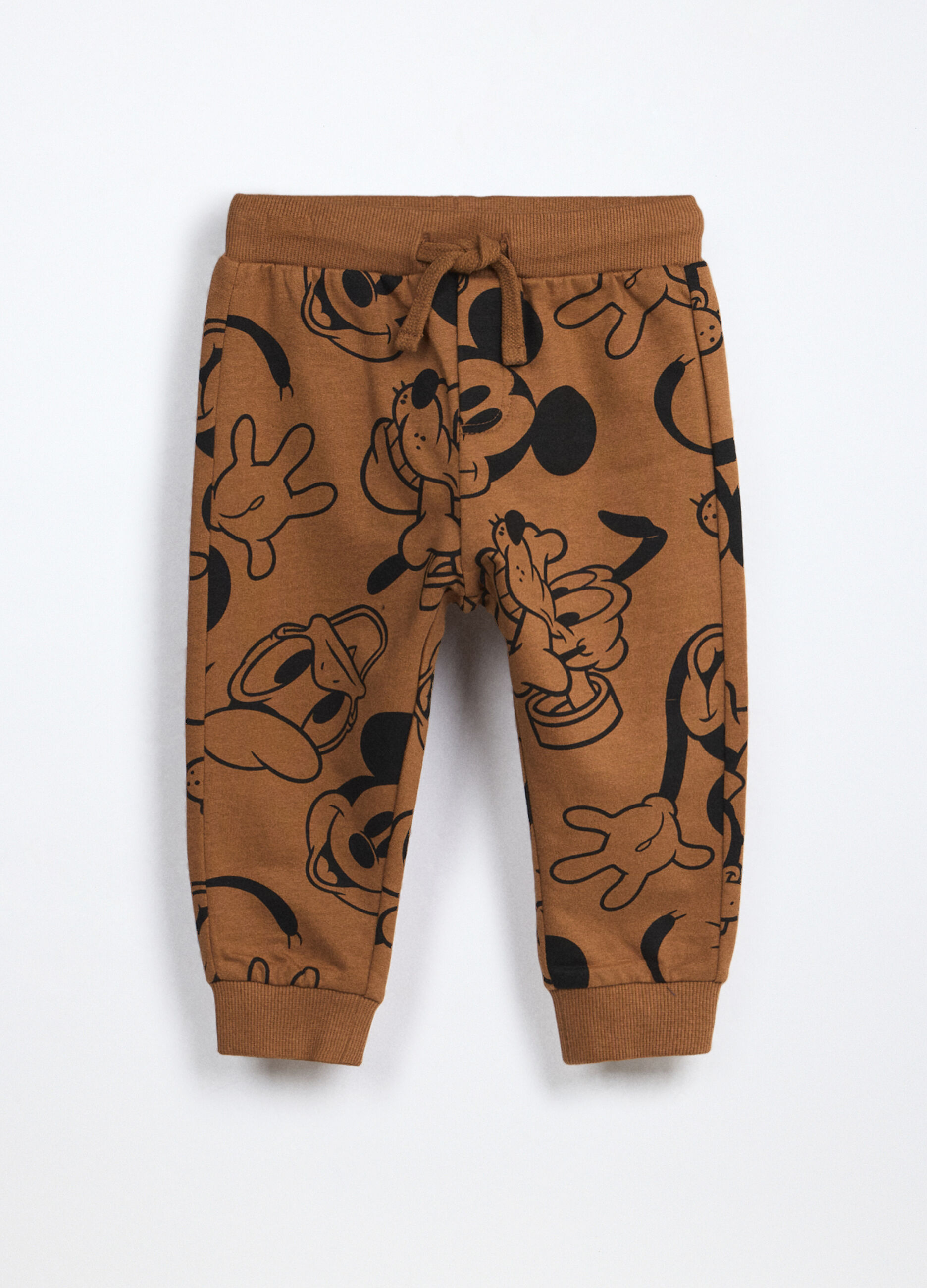 Jogger in puro cotone fleece neonato_0