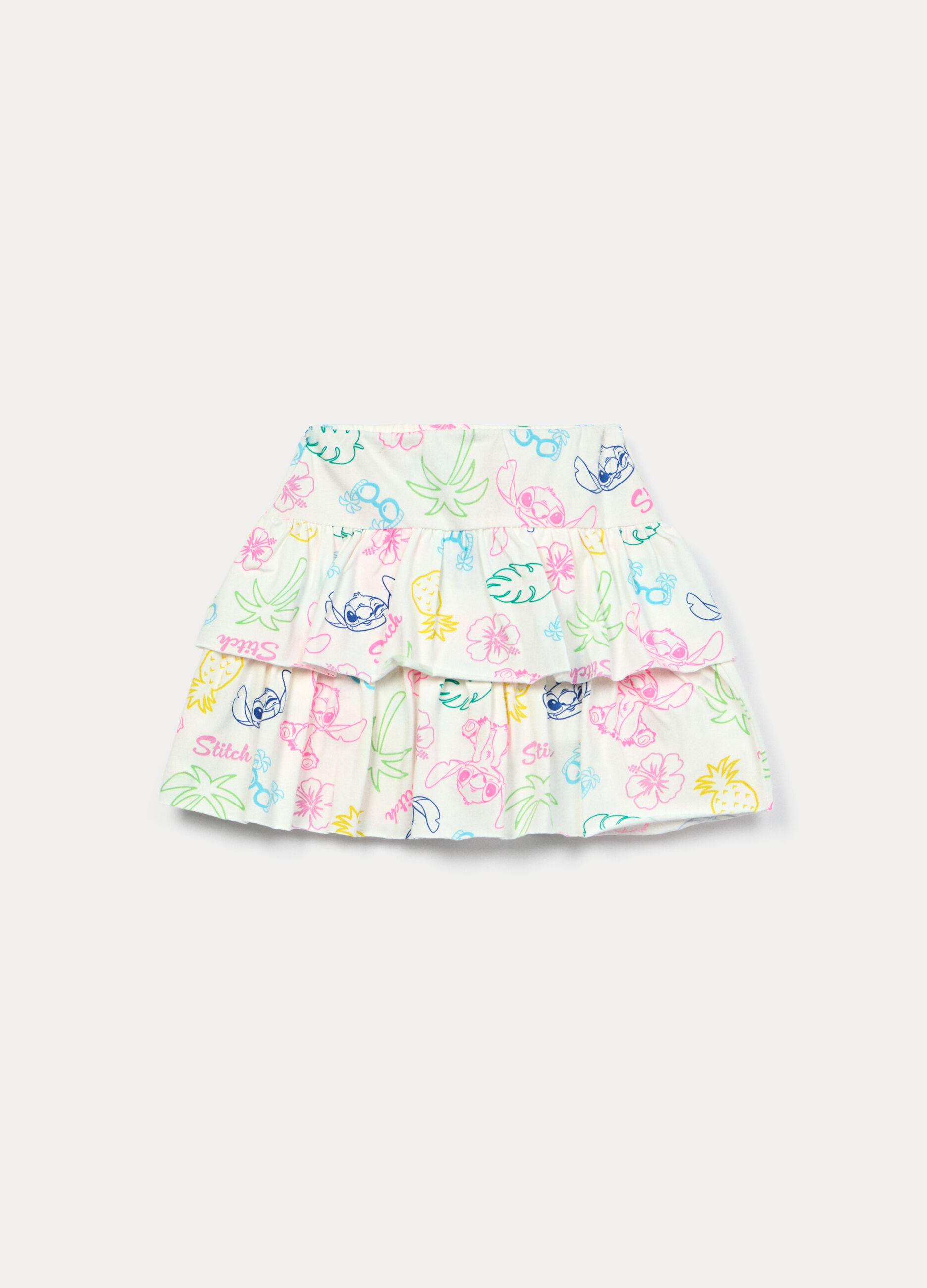 Gonna Stitch on jersey di cotone stretch bambina_0