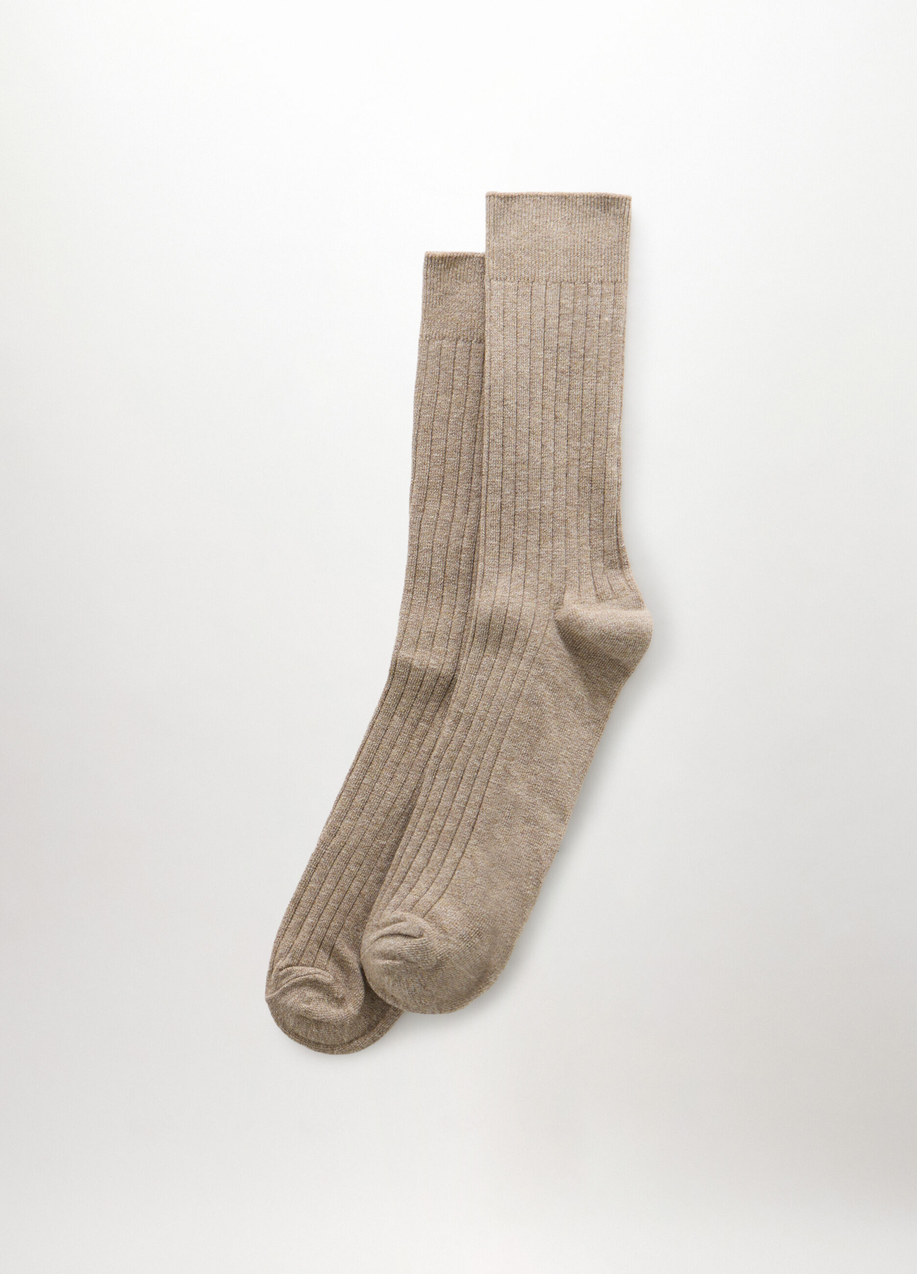 Calze corte in misto cotone a coste uomo_0