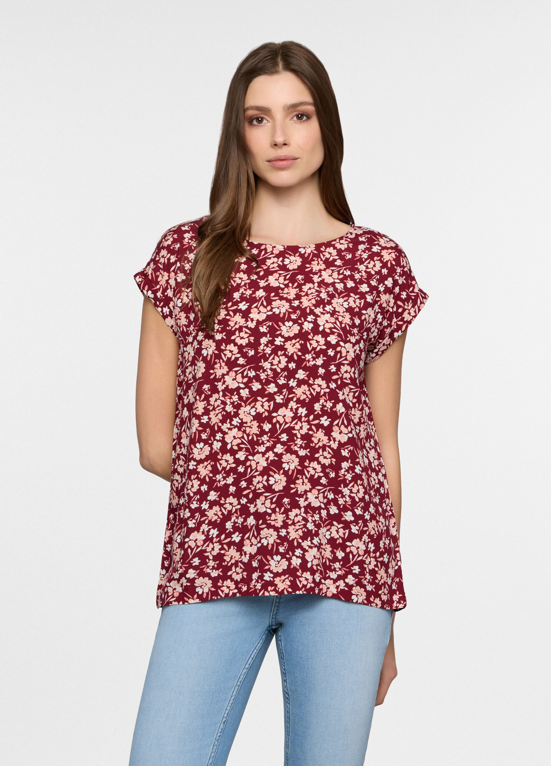 T-shirt girocollo donna _0