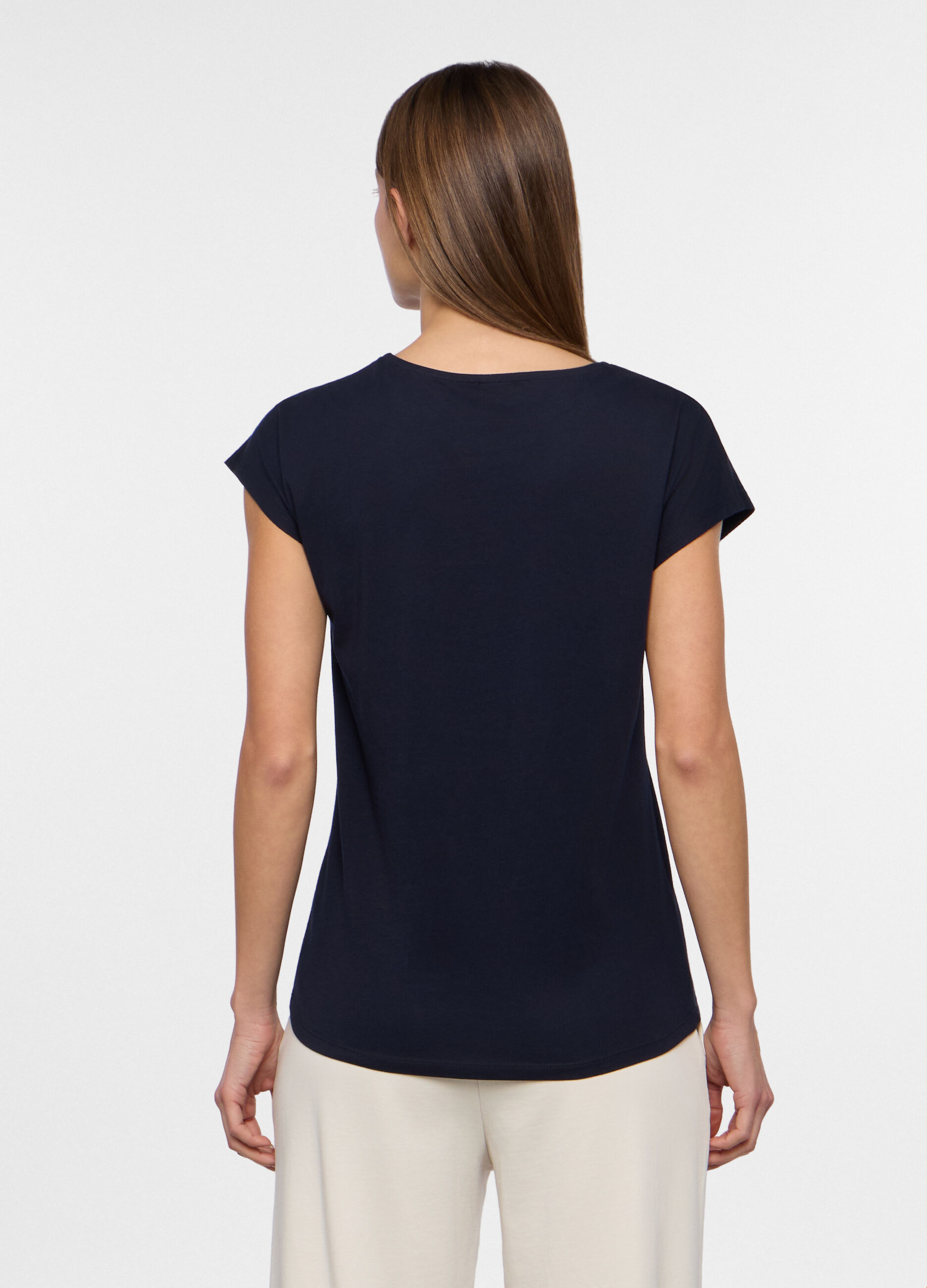 T-shirt girocollo donna_1