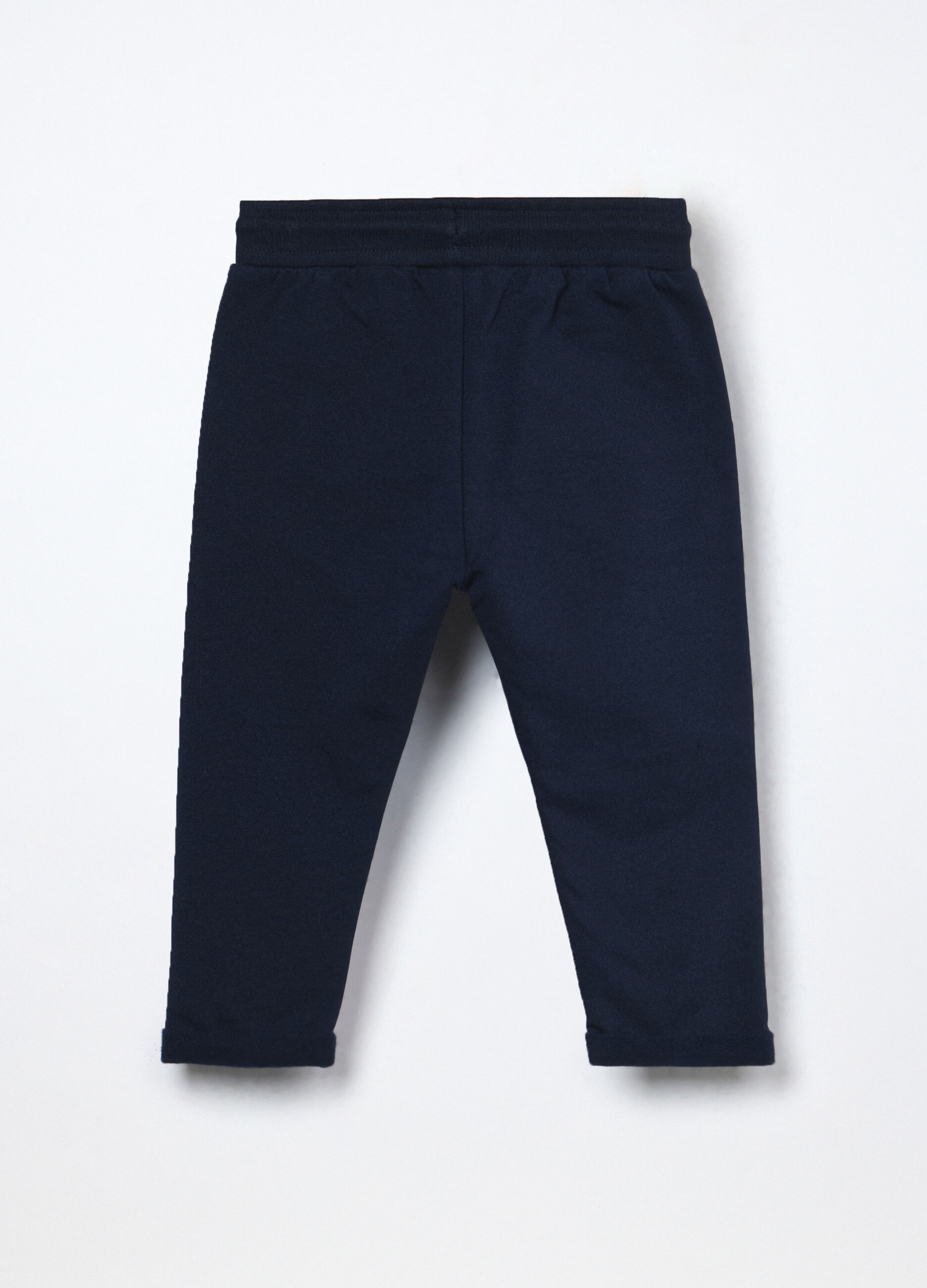 Jogger in french terry di cotone stretch neonata_1