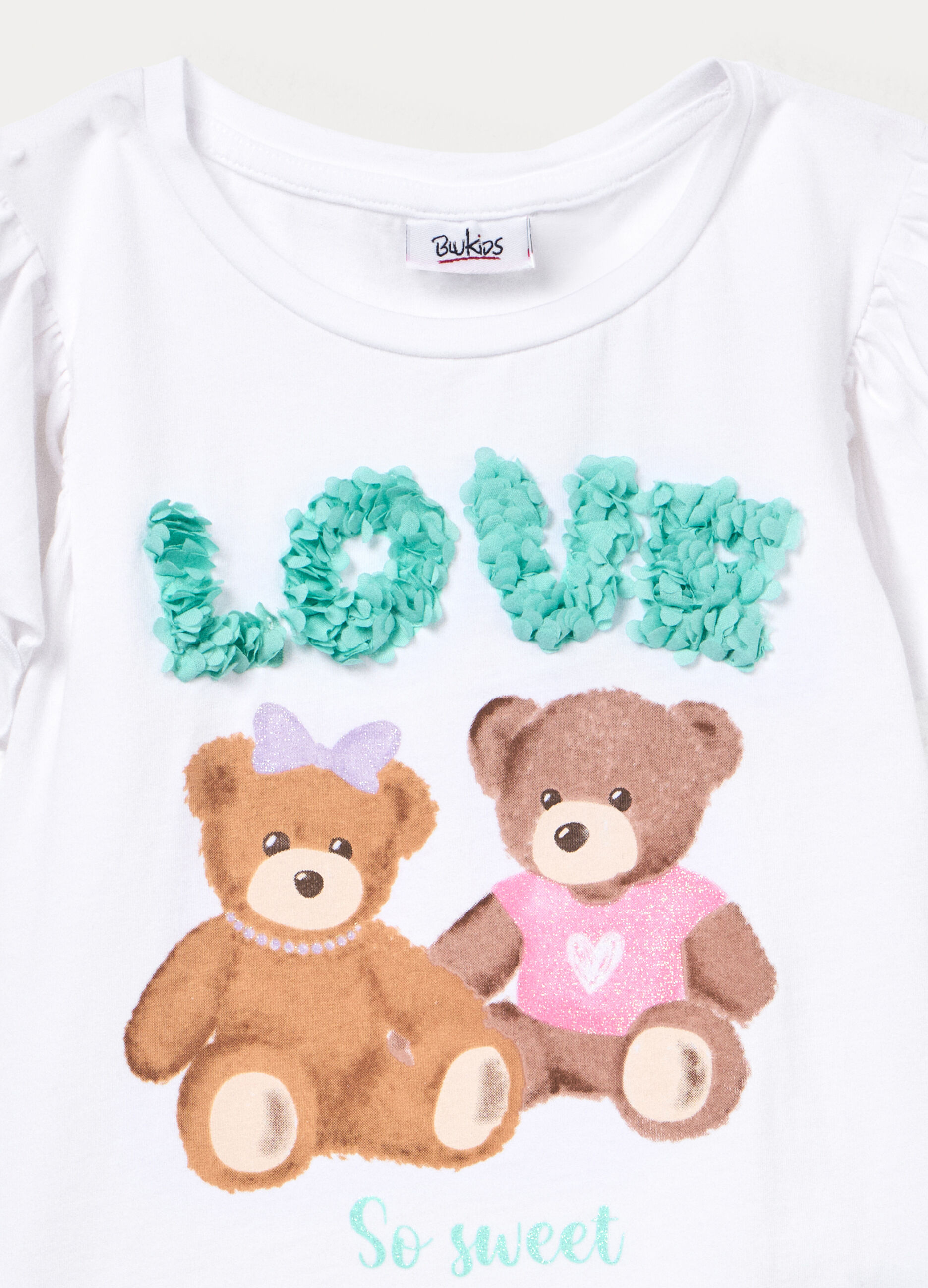 T-shirt girocollo in jersey di cotone stretch bambina_2
