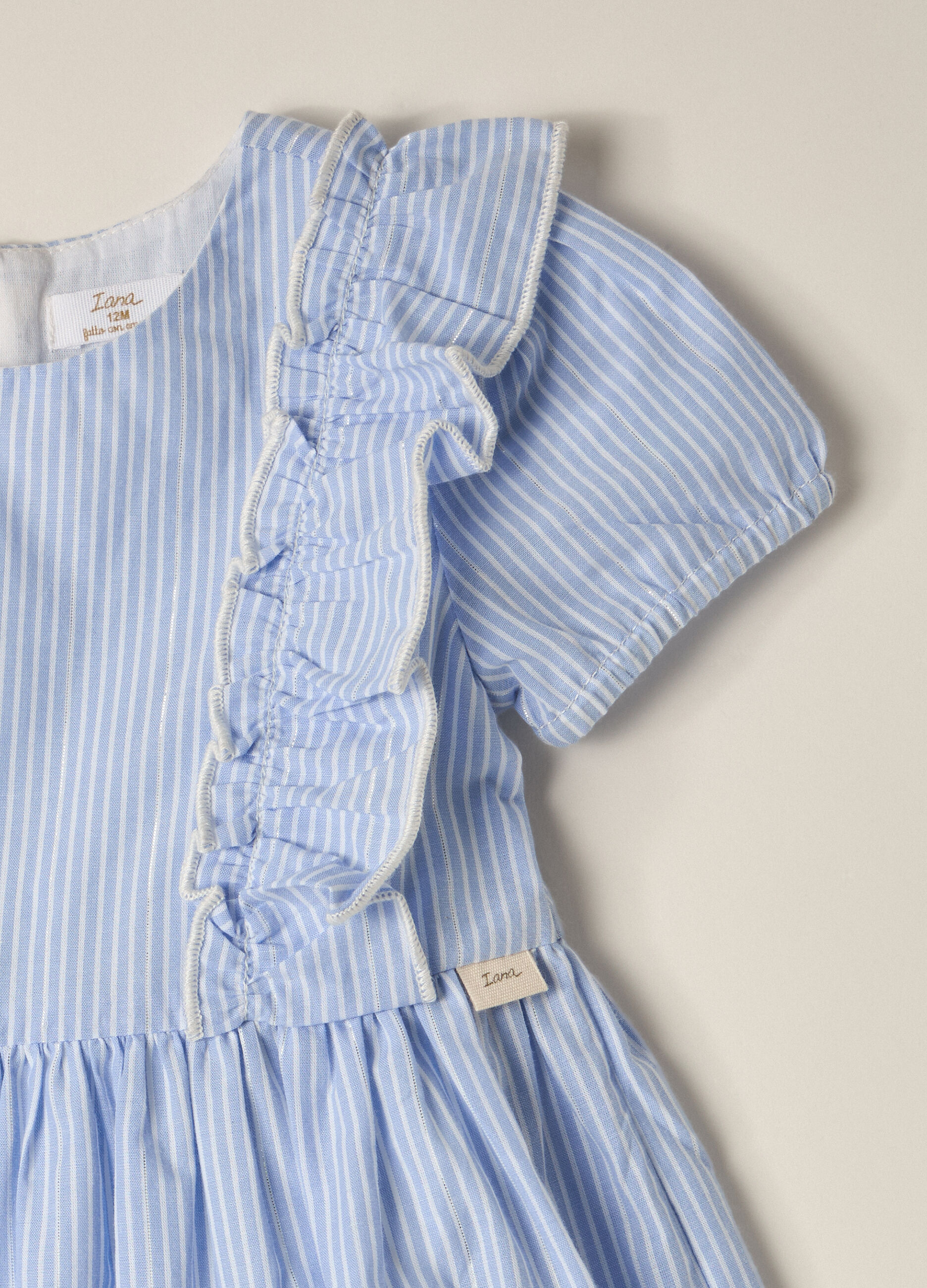 Vestito a righe in cotone IANA neonata_1