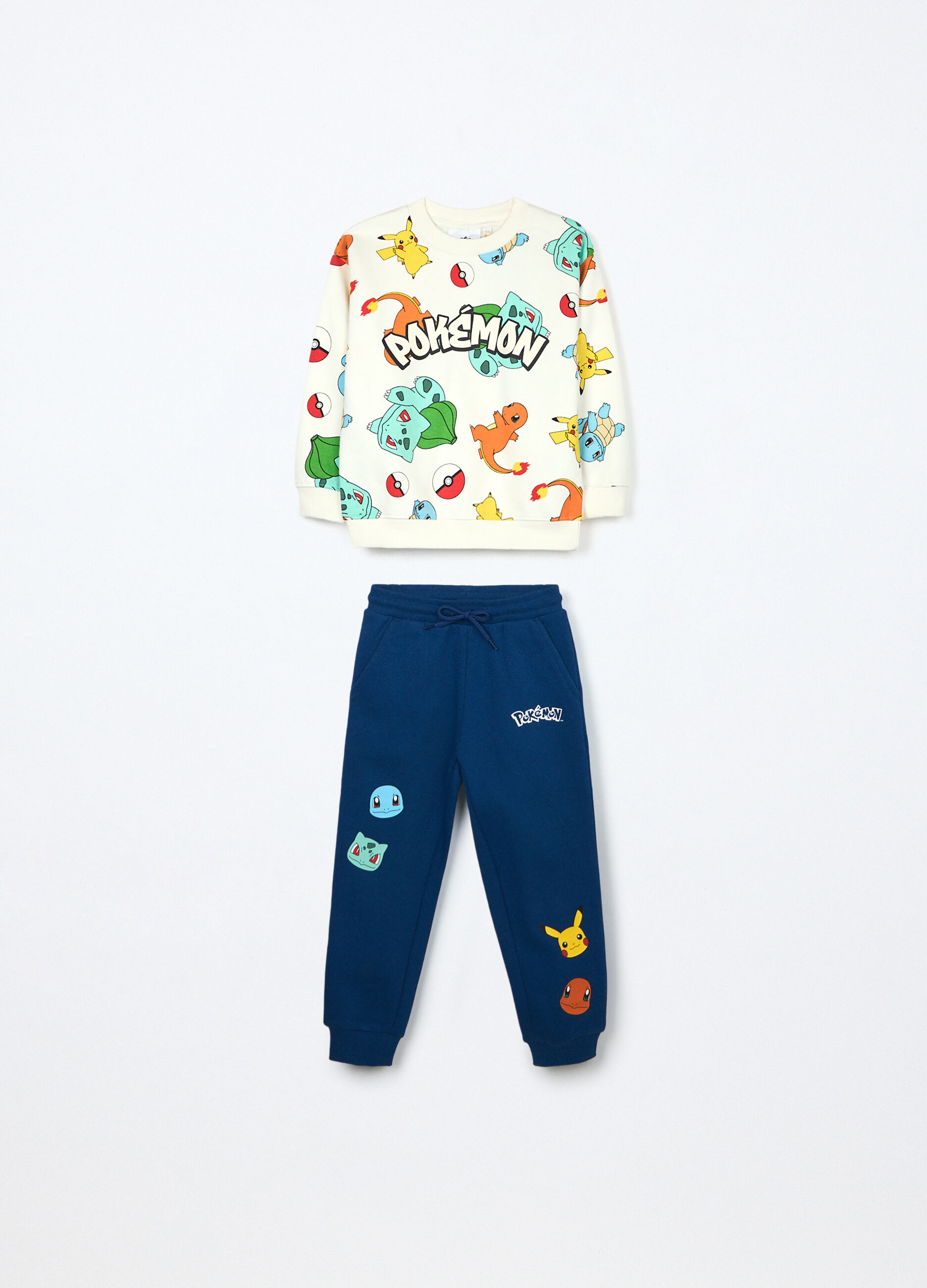 Jogging set in misto cotone fleece bambino_0