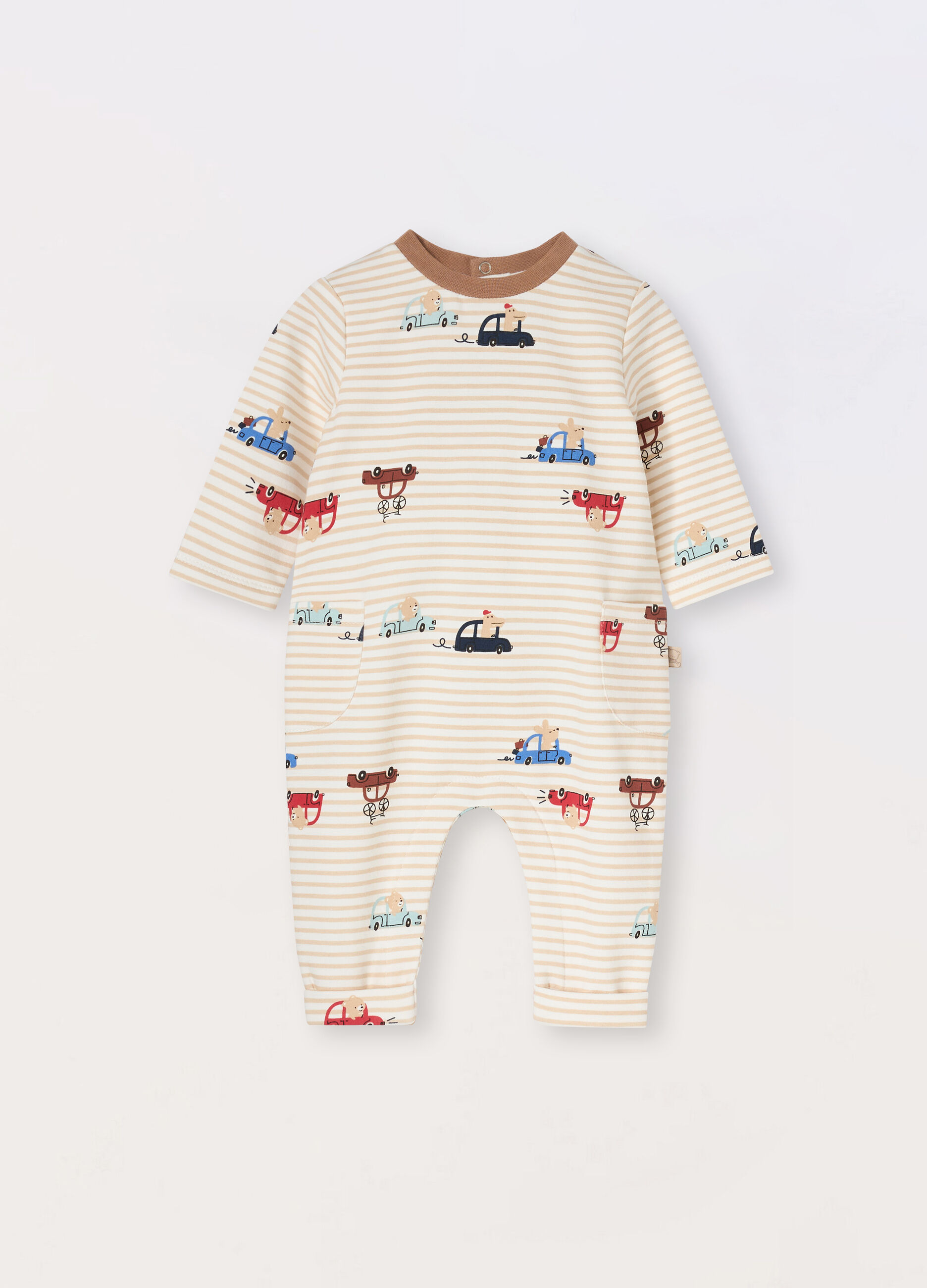 Tutina in french terry stretch di cotone neonato_0