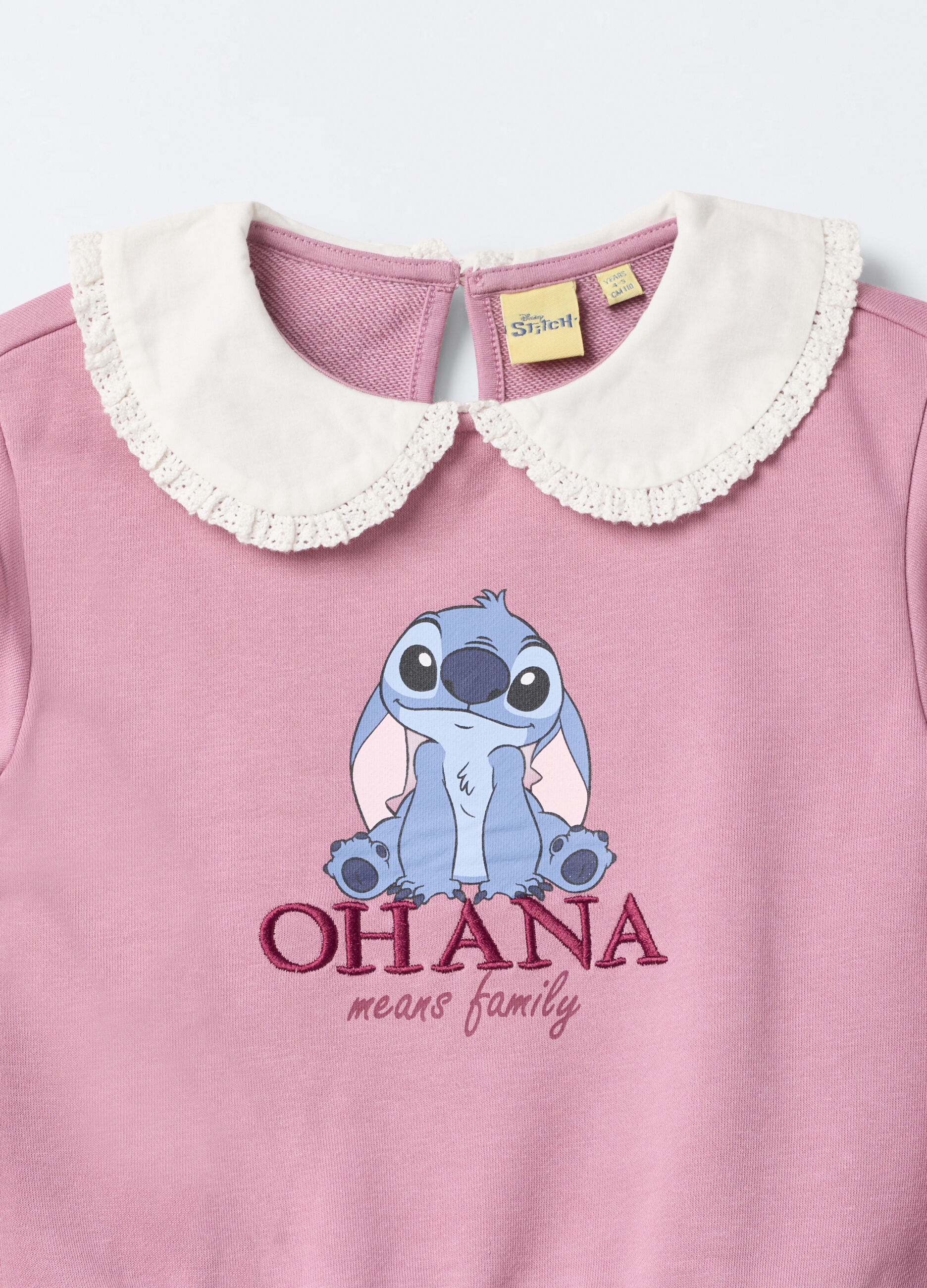 Felpa Disney Fit over in misto cotone garzato bambina_2