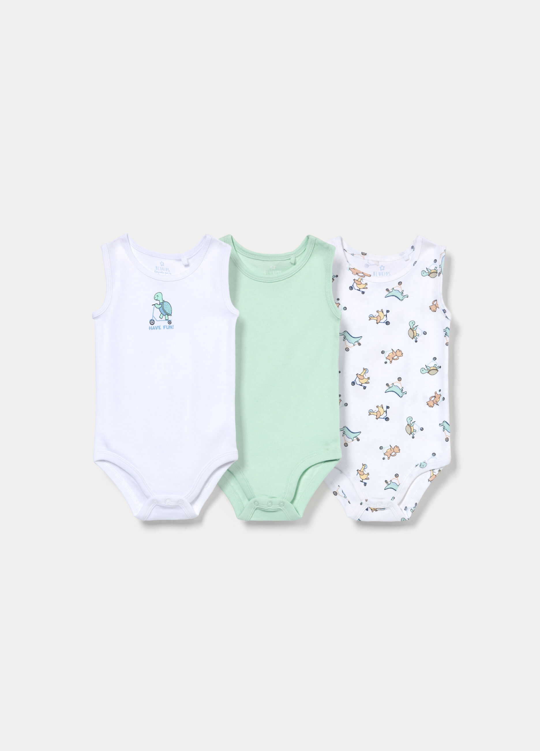 Pack 3 body in costina di puro cotone _0