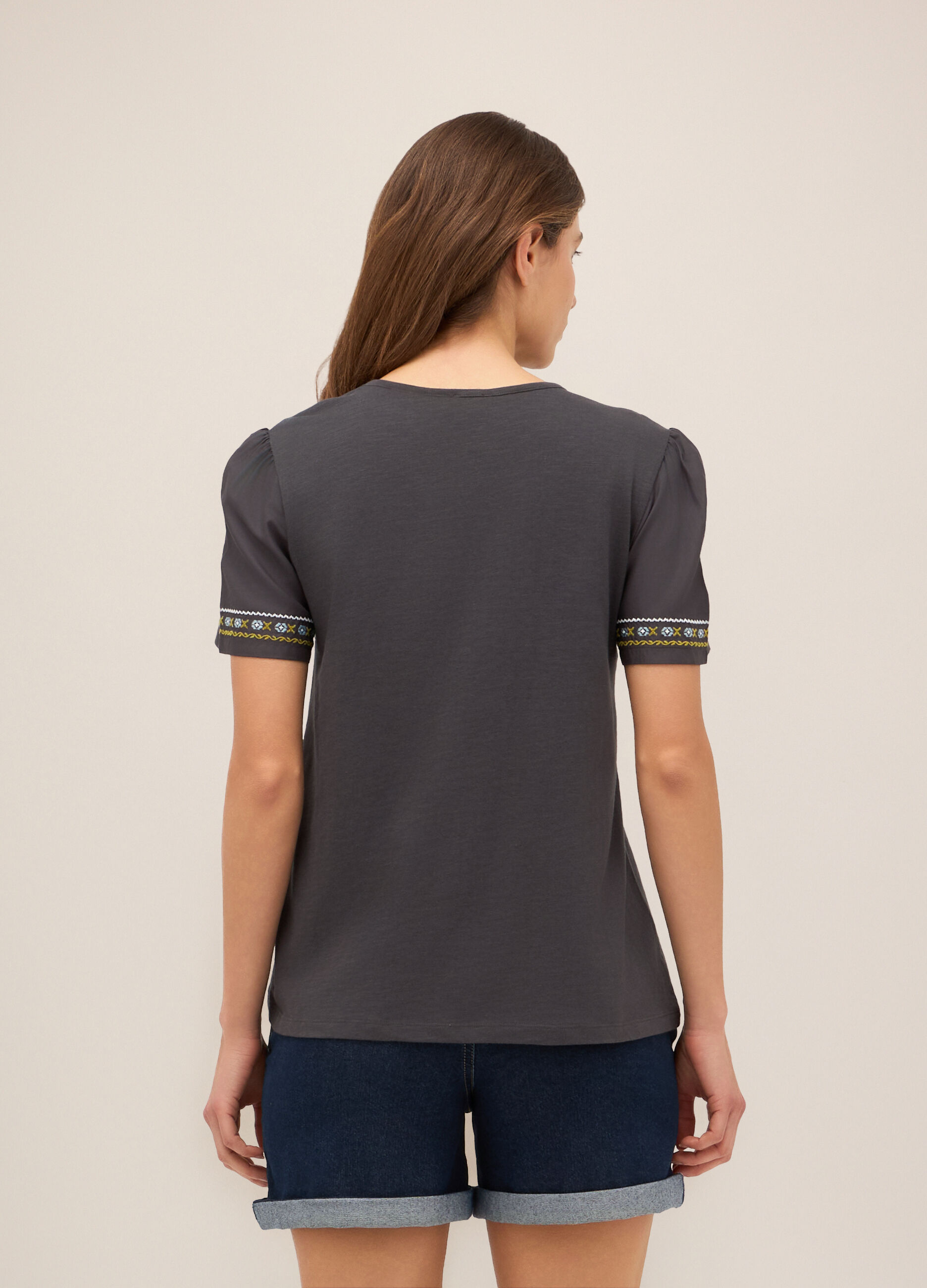 T-shirt in jersey di cotone donna_1