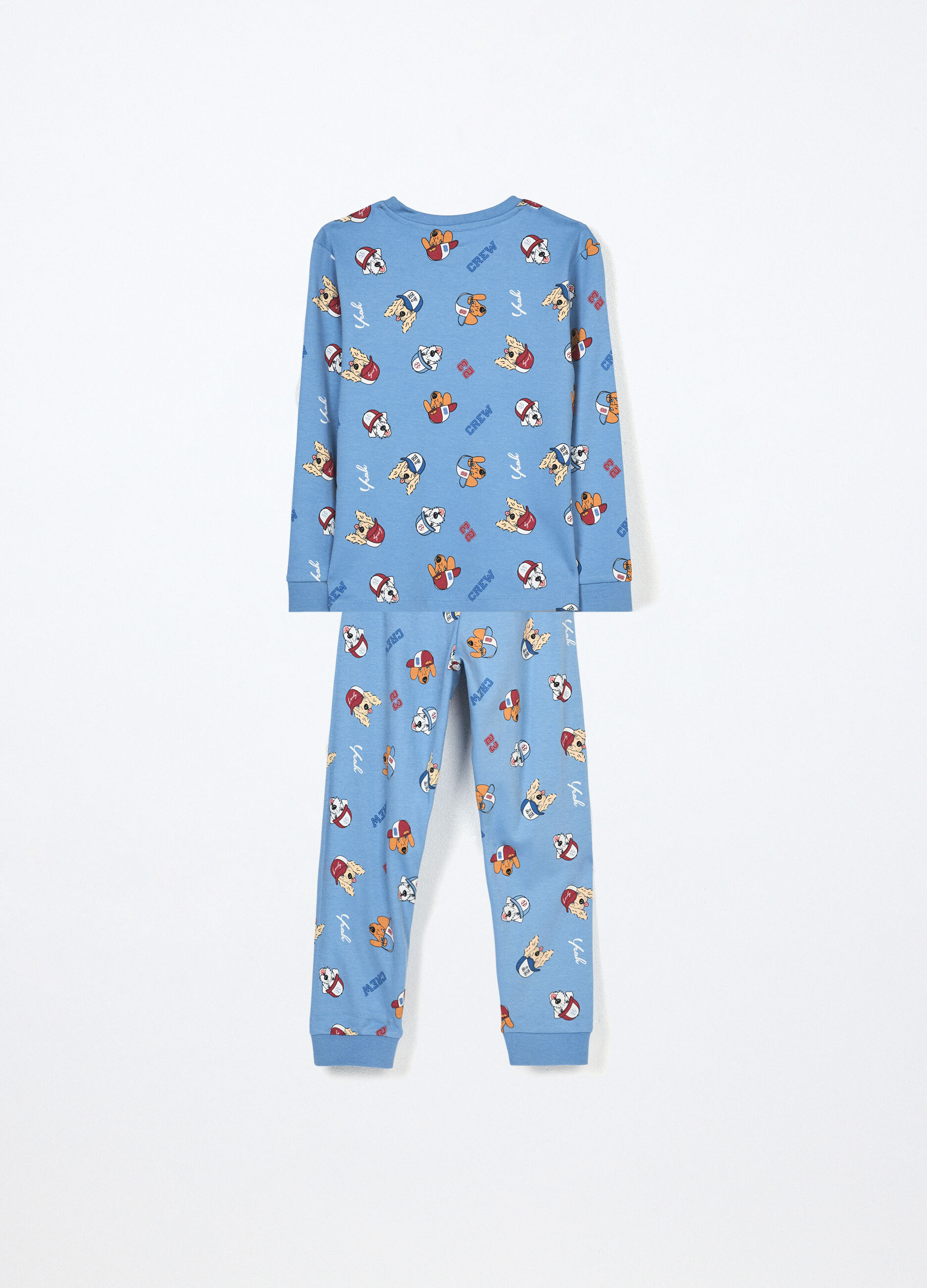 Set pigiama lungo in interlock di puro cotone bambino_1