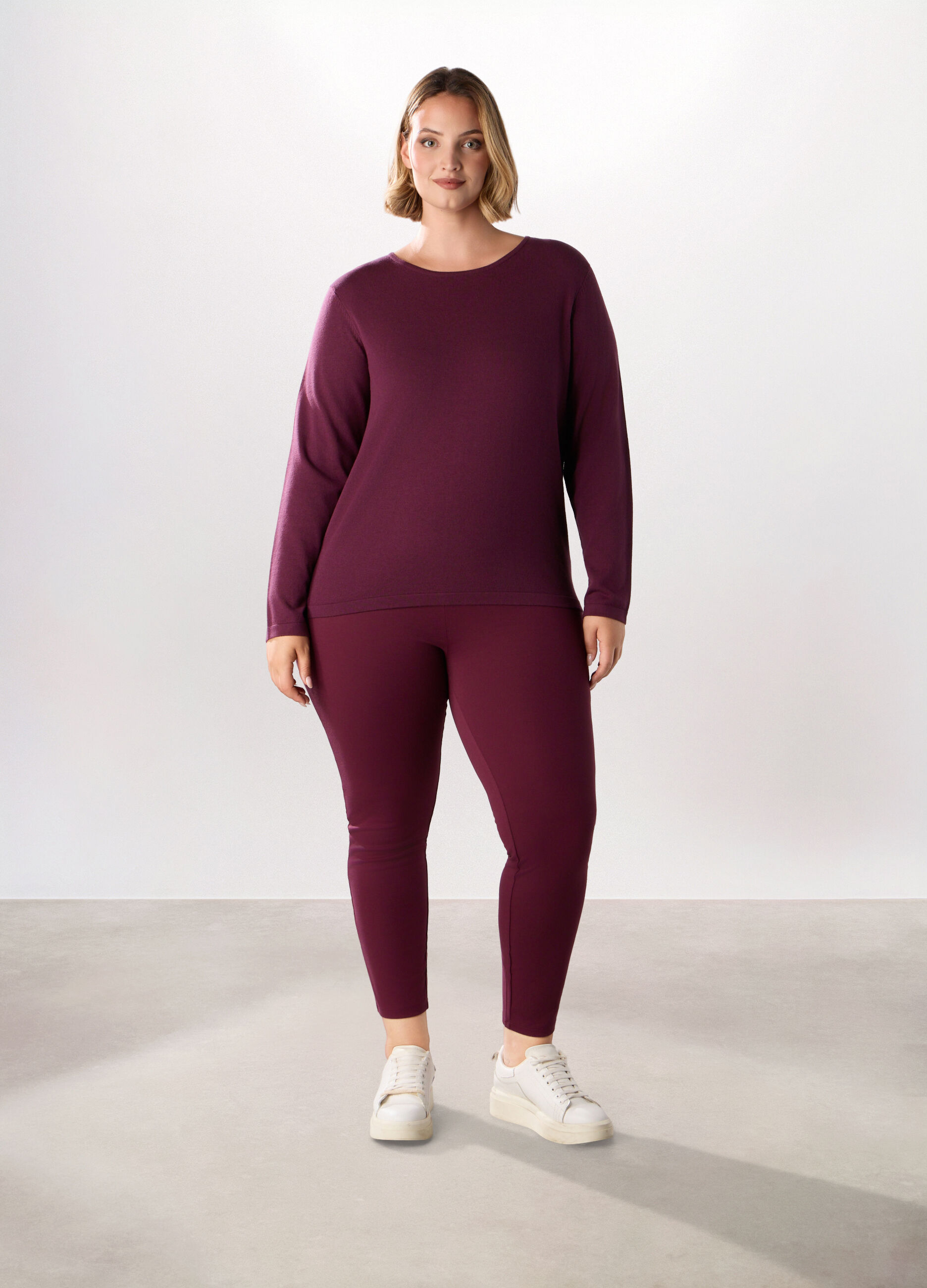 Pantaloni in misto viscosa donna curvy_0