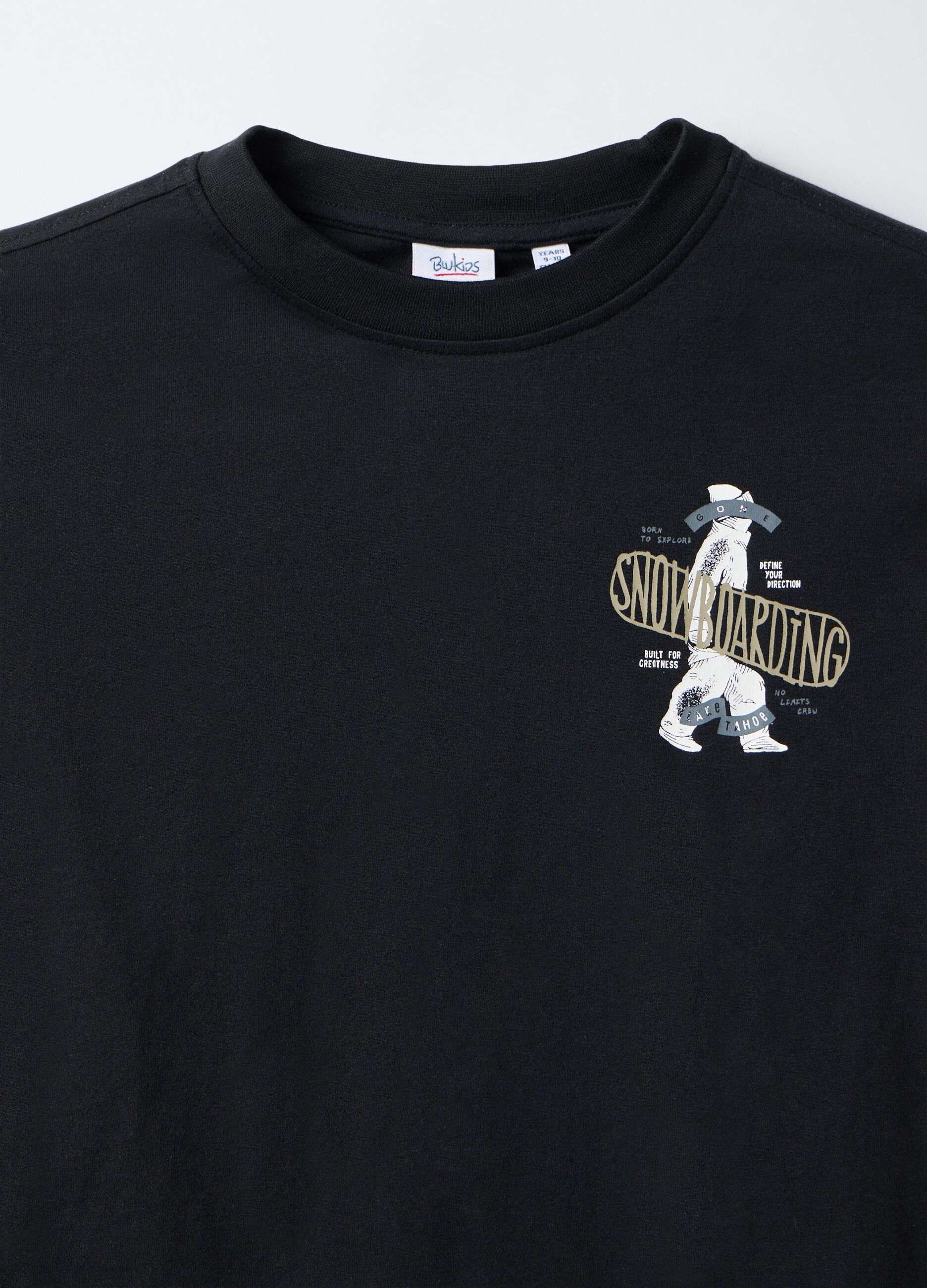 T-shirt girocollo in jersey di puro cotone ragazzo_2