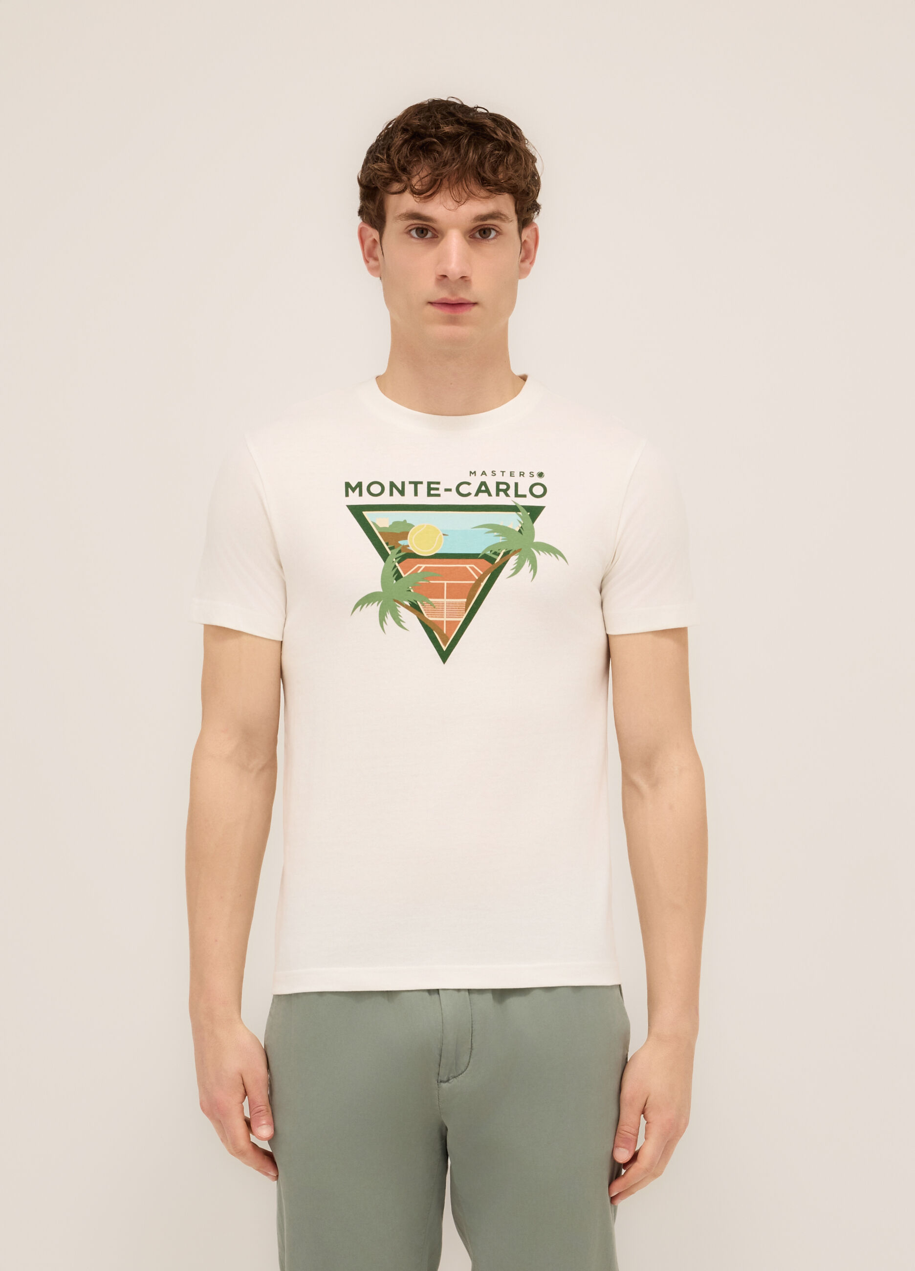 T-shirt girocollo stampa Montecarlo Masters
