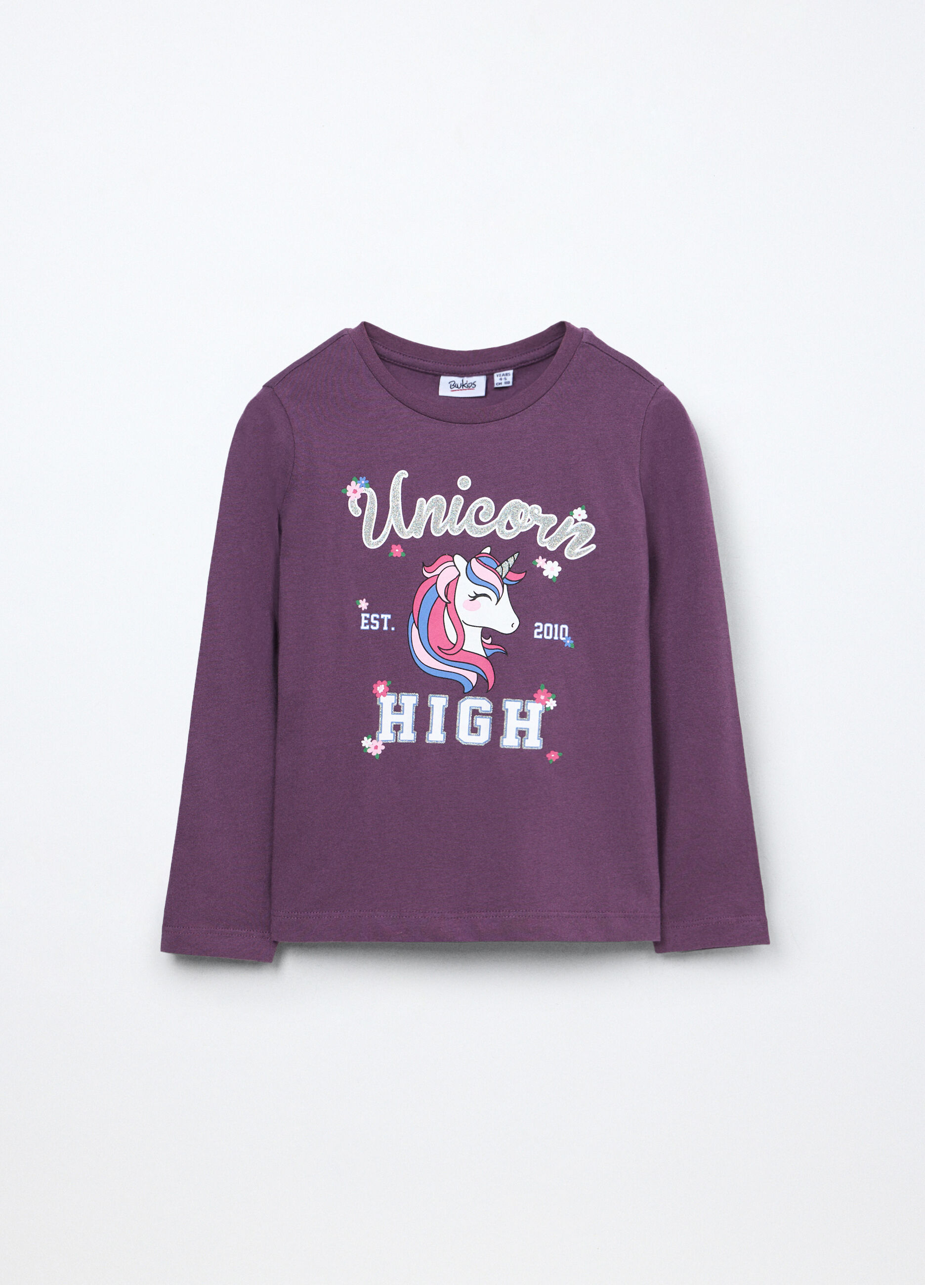T-shirt in jersey di puro cotone bambina_0