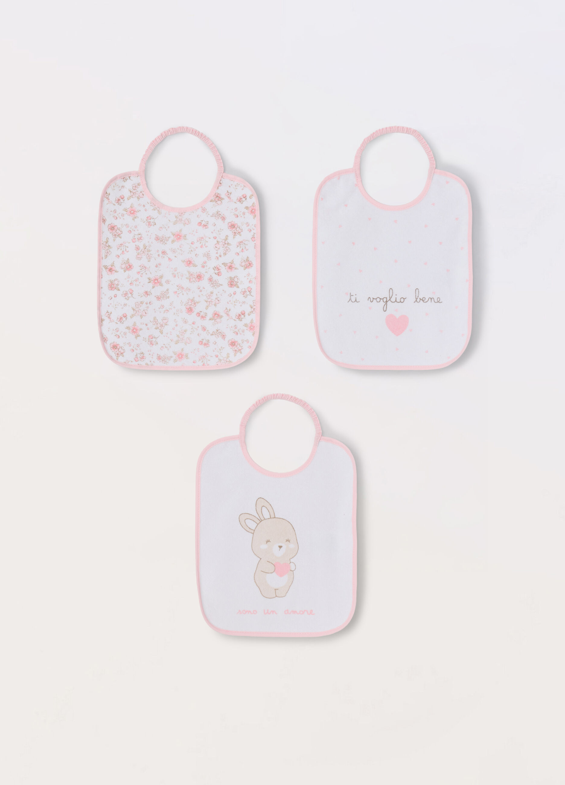 Pack 3 bavaglini in spugna di misto cotone_0