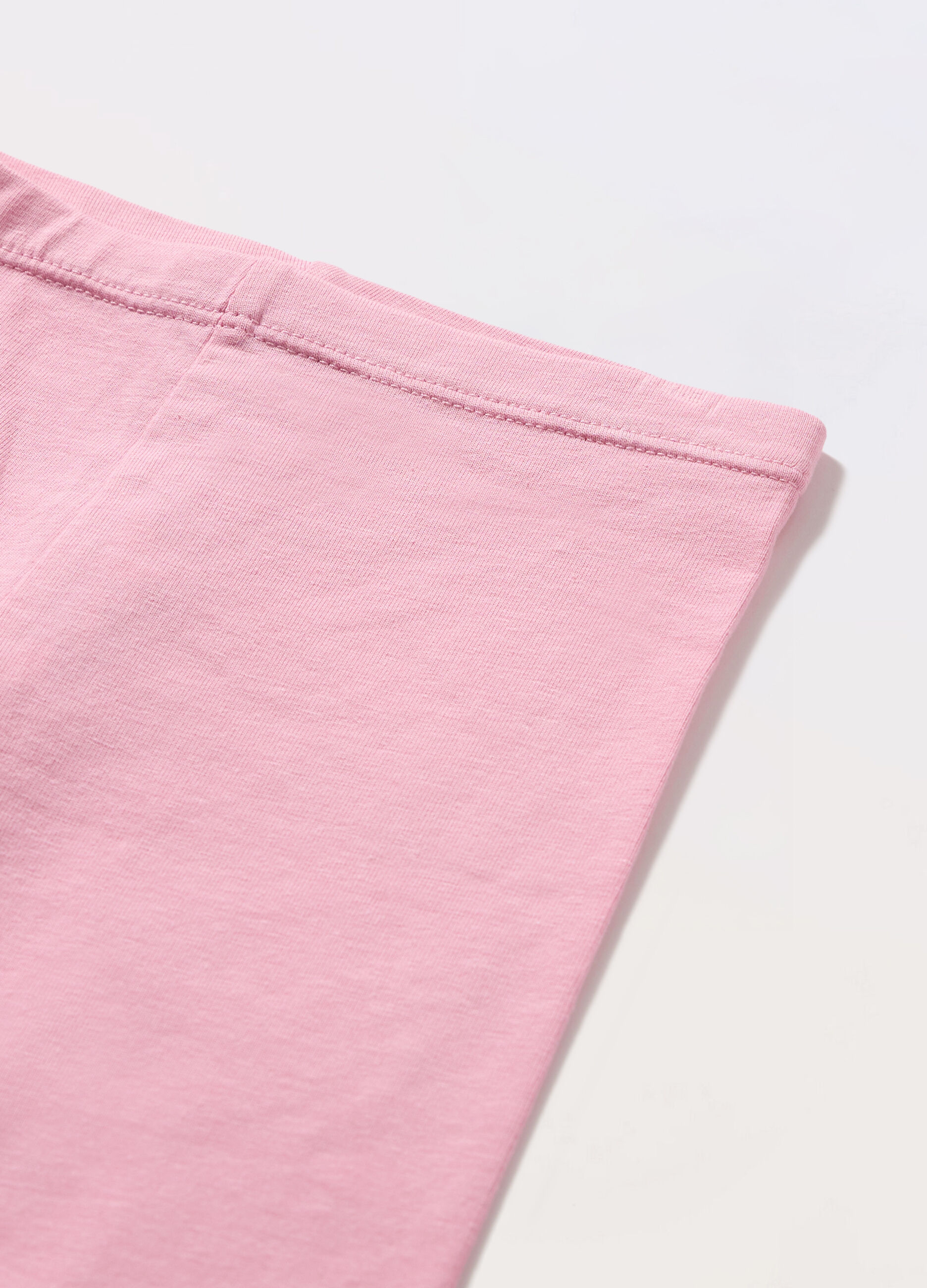 Leggings capri in jersey di cotone stretch neonata_1
