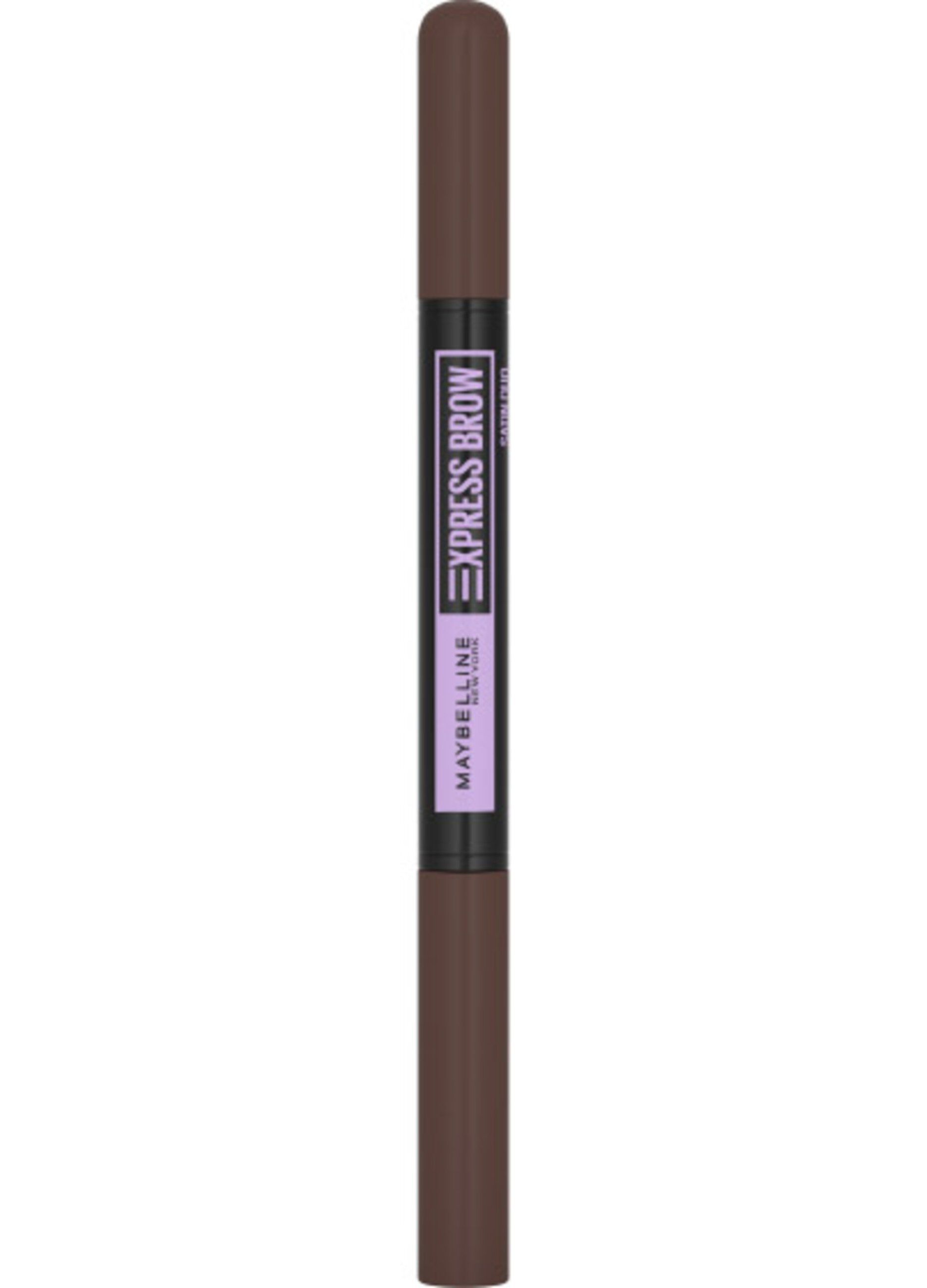 Maybelline New York Matita-Ombretto Express Brow 2-in-1, Per sopracciglia piene e naturali, Dark Brown (04)._0