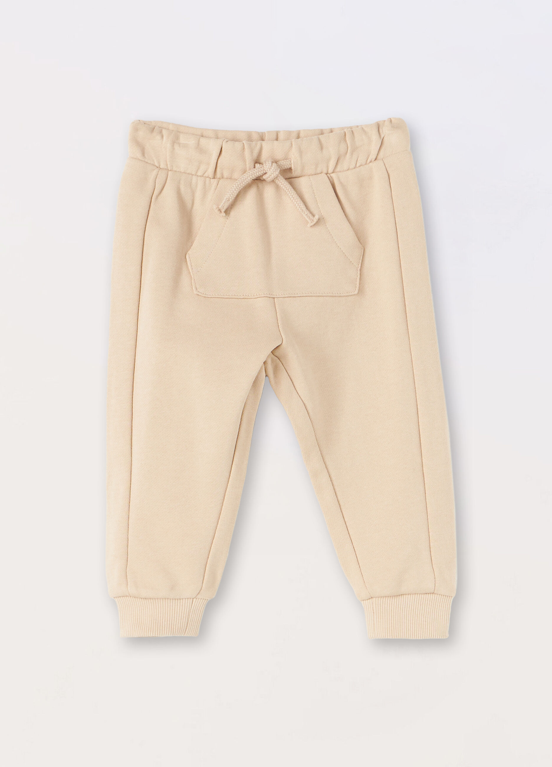 Jogger in french terry di puro cotone neonato_0