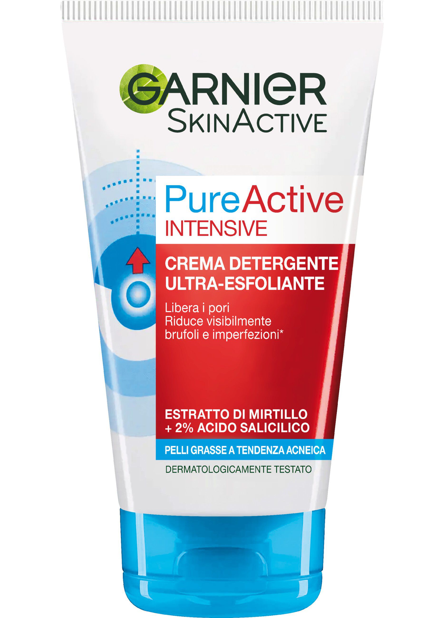 Garnier Detergente Pure Active, Azione Esfoliante.