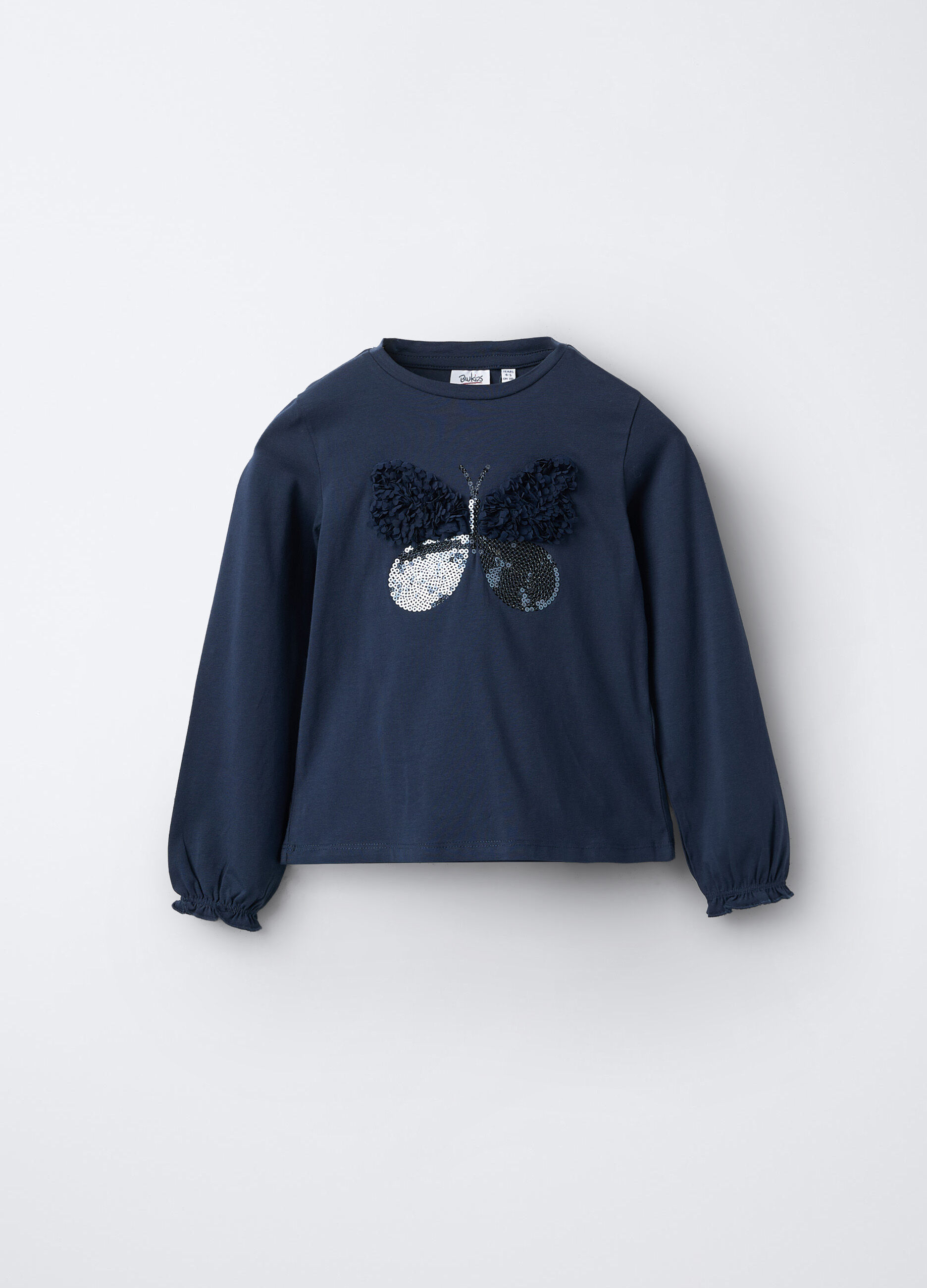 T-shirt in jersey di cotone stretch bambina_0