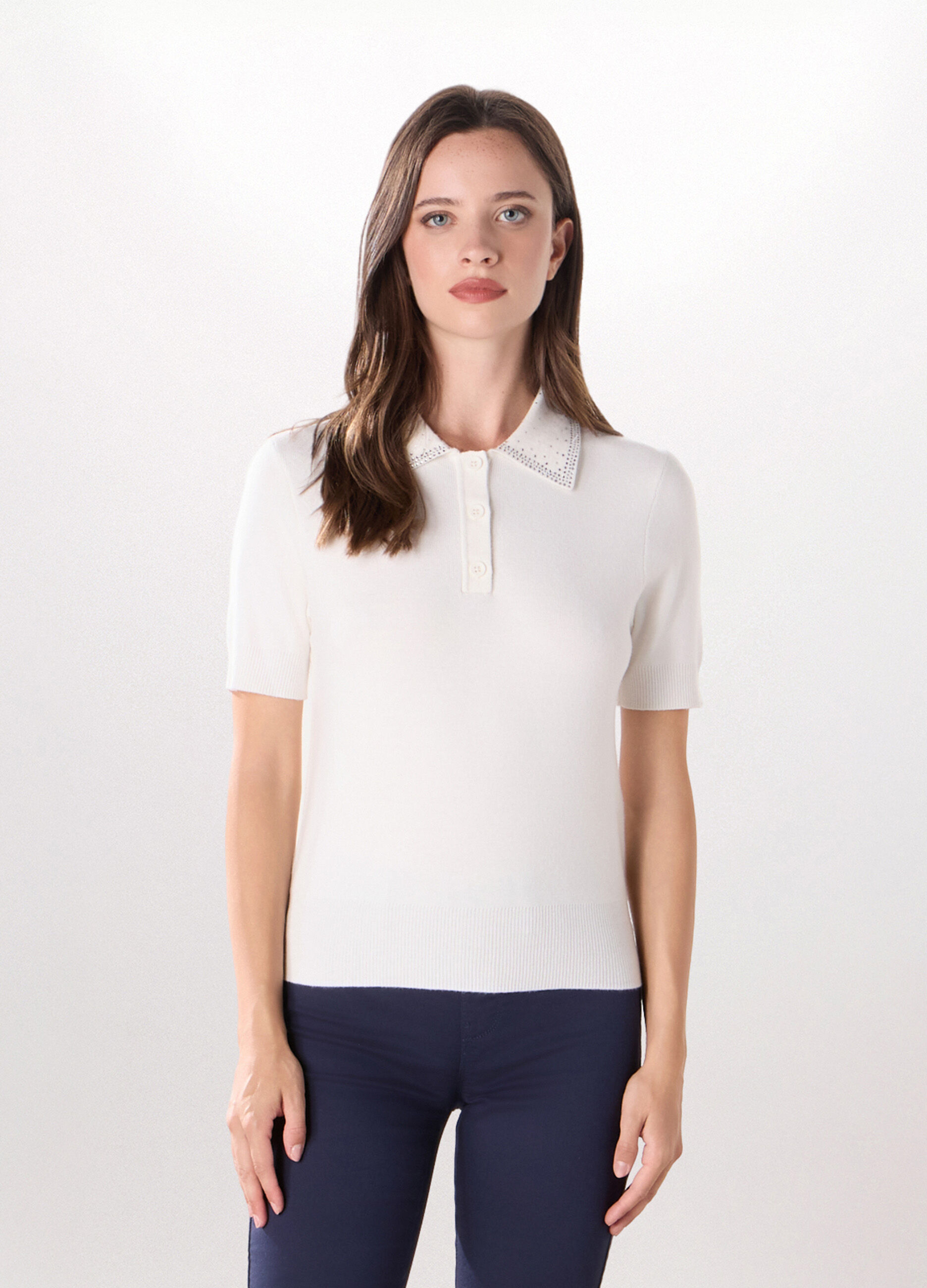 Polo tricot misto viscosa donna_0