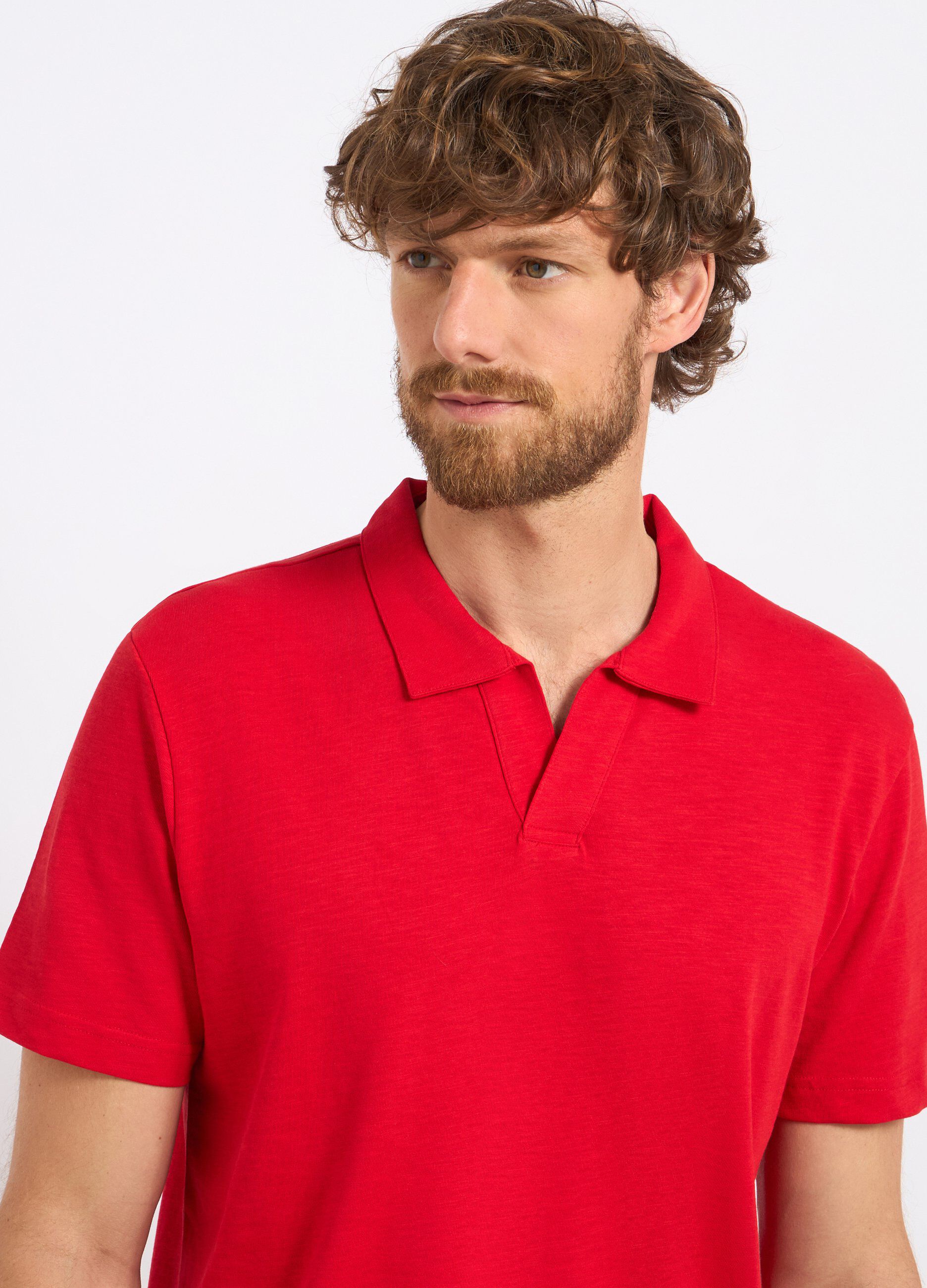Polo in puro cotone slub uomo_2