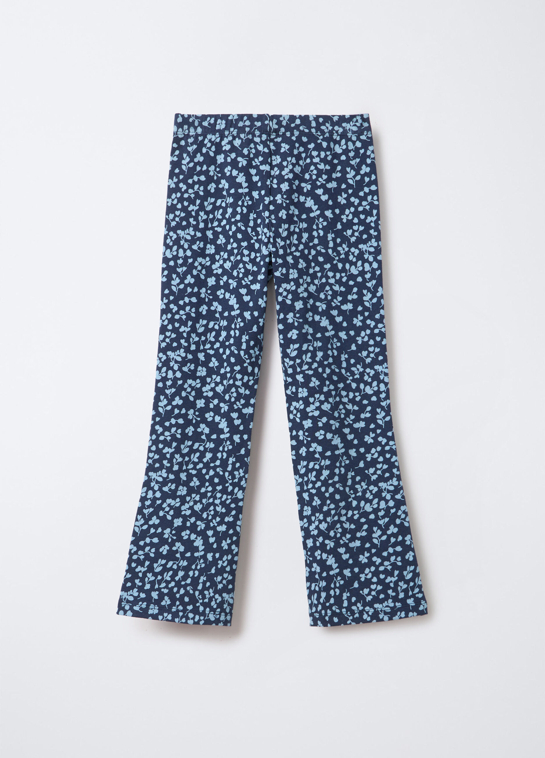 Leggings in jersey di cotone stretch Flare Fit bambina_1