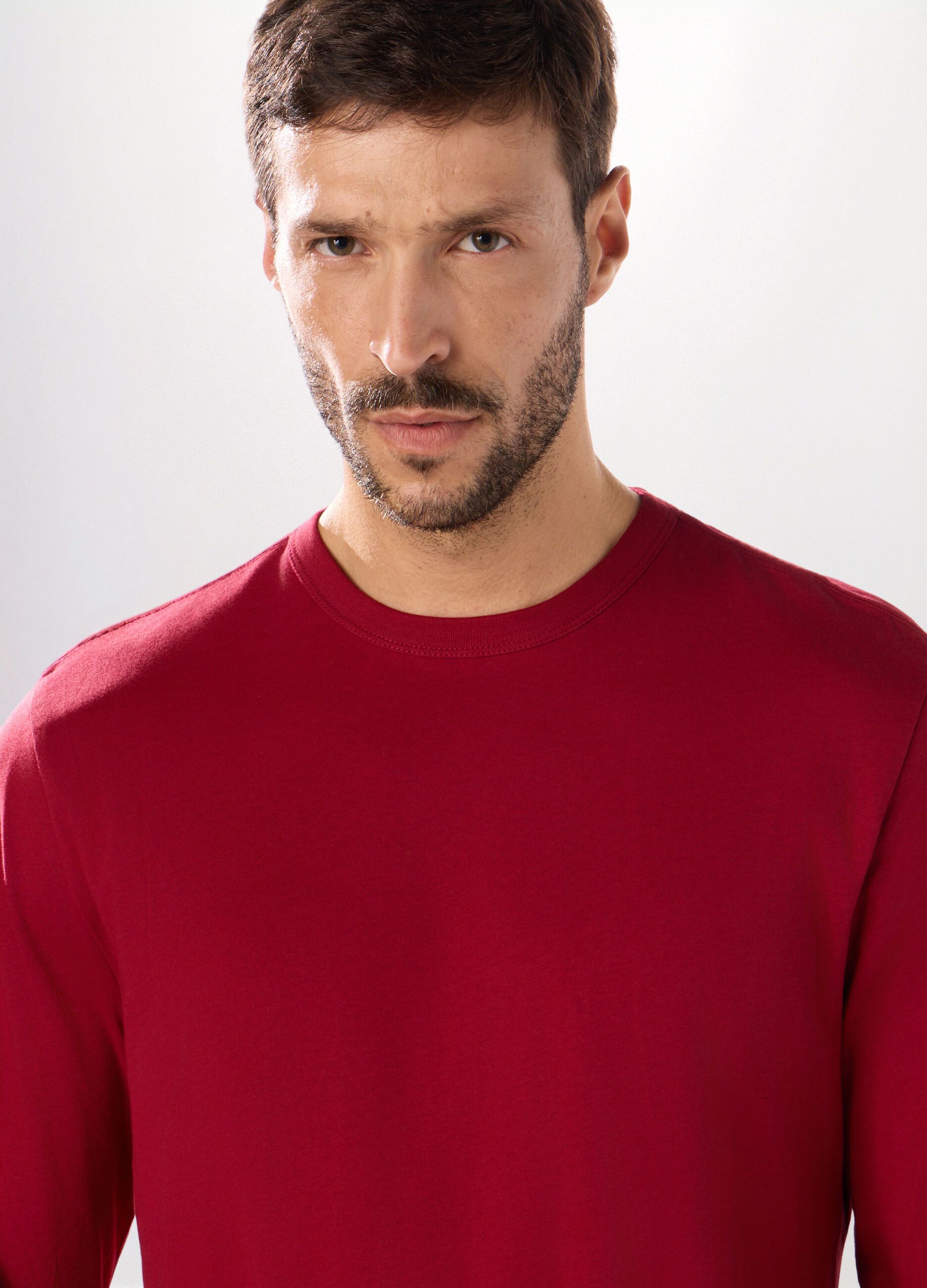 T-shirt maniche lunghe in cotone uomo_2