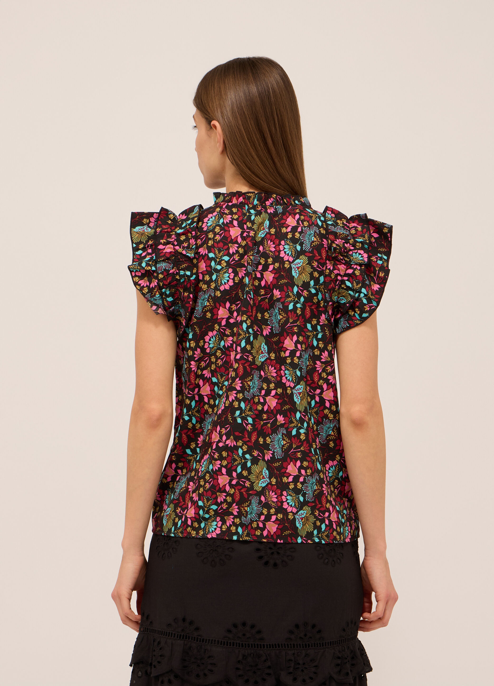 Blusa in american crepe donna_1