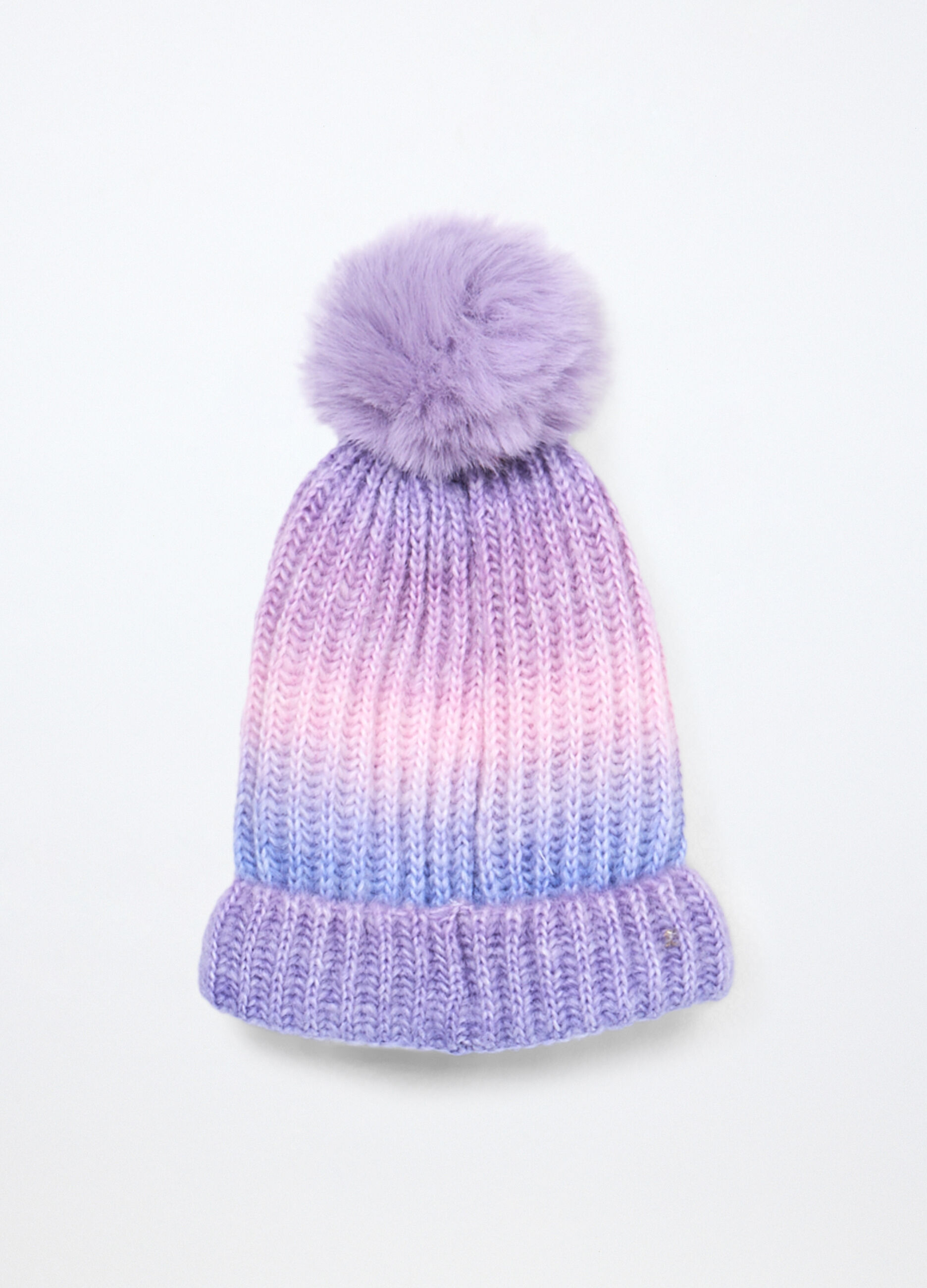 Berretto tricot con pon pom_1