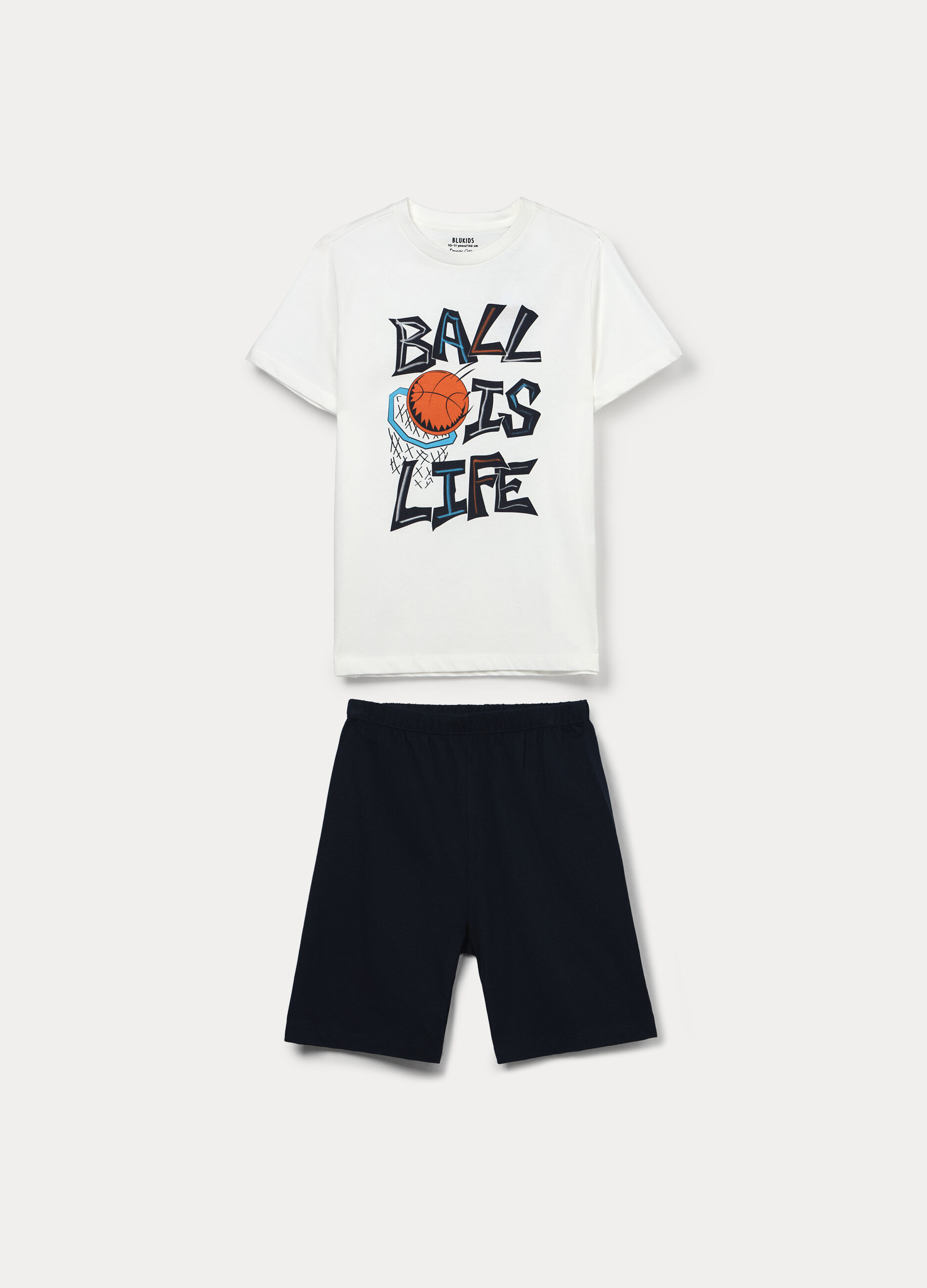 Set pigiama corto in jersey di puro cotone ragazzo_0