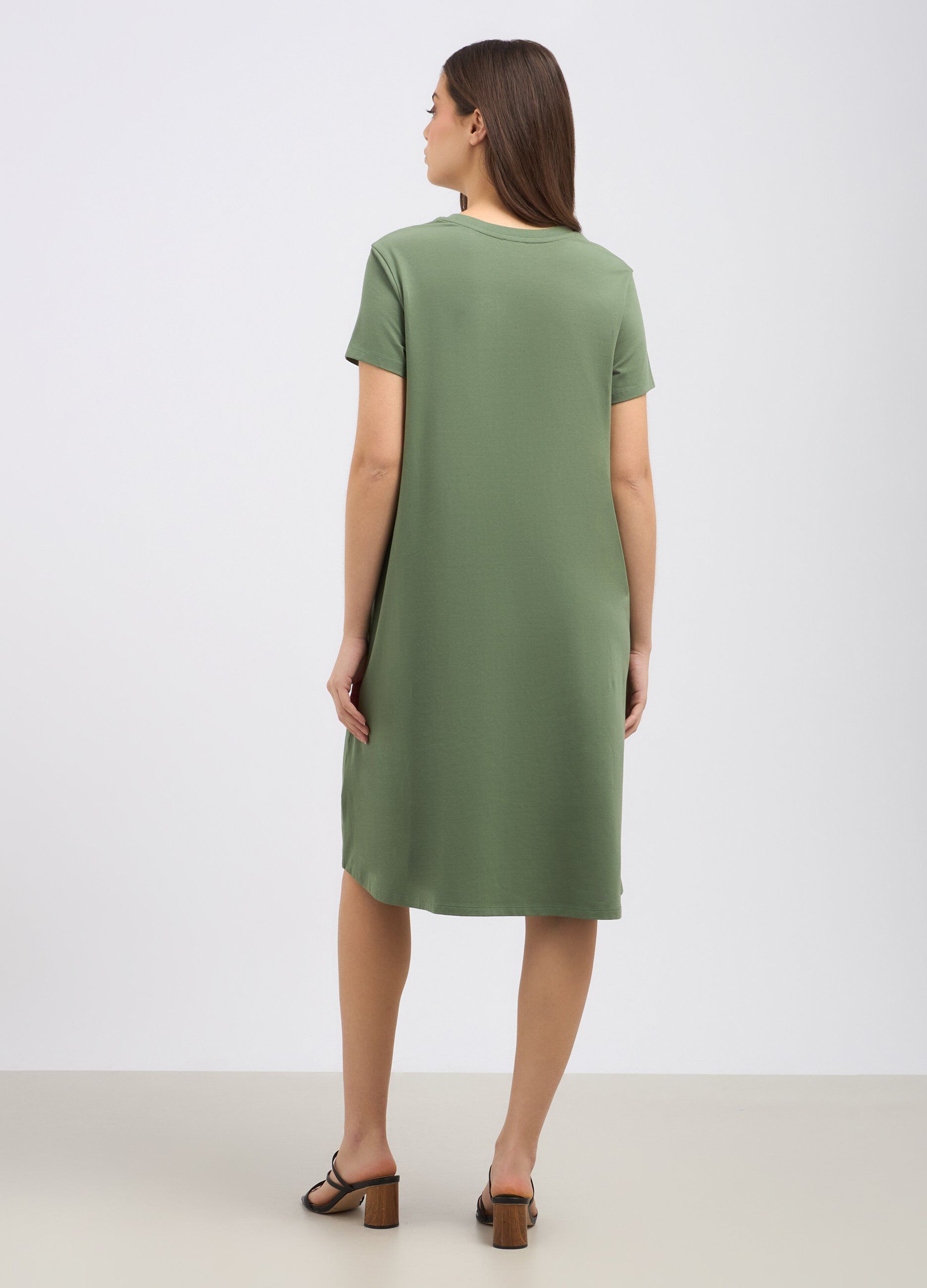 Abito corto in cotone stretch donna_1