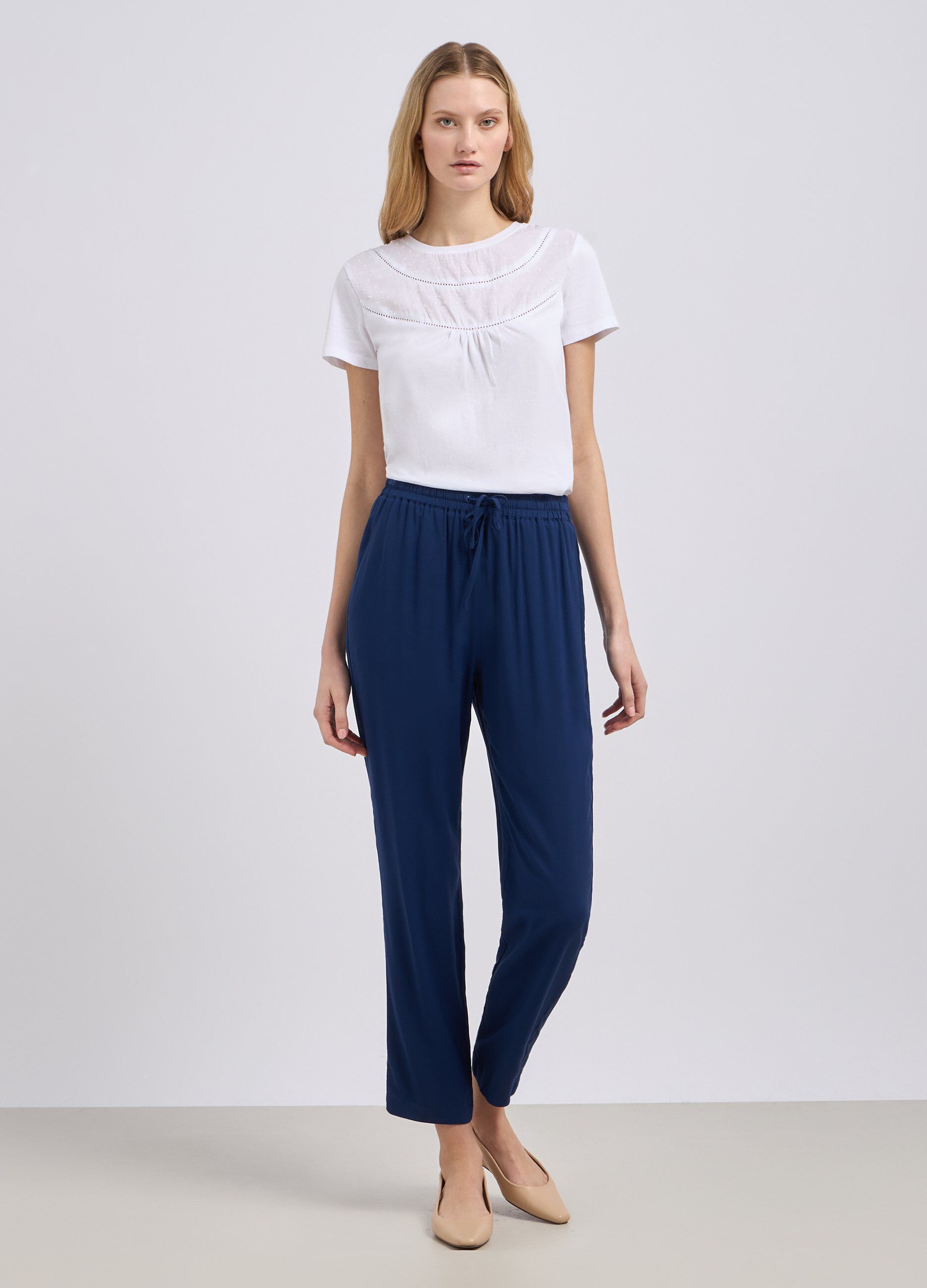 Pantaloni in pura viscosa donna_0