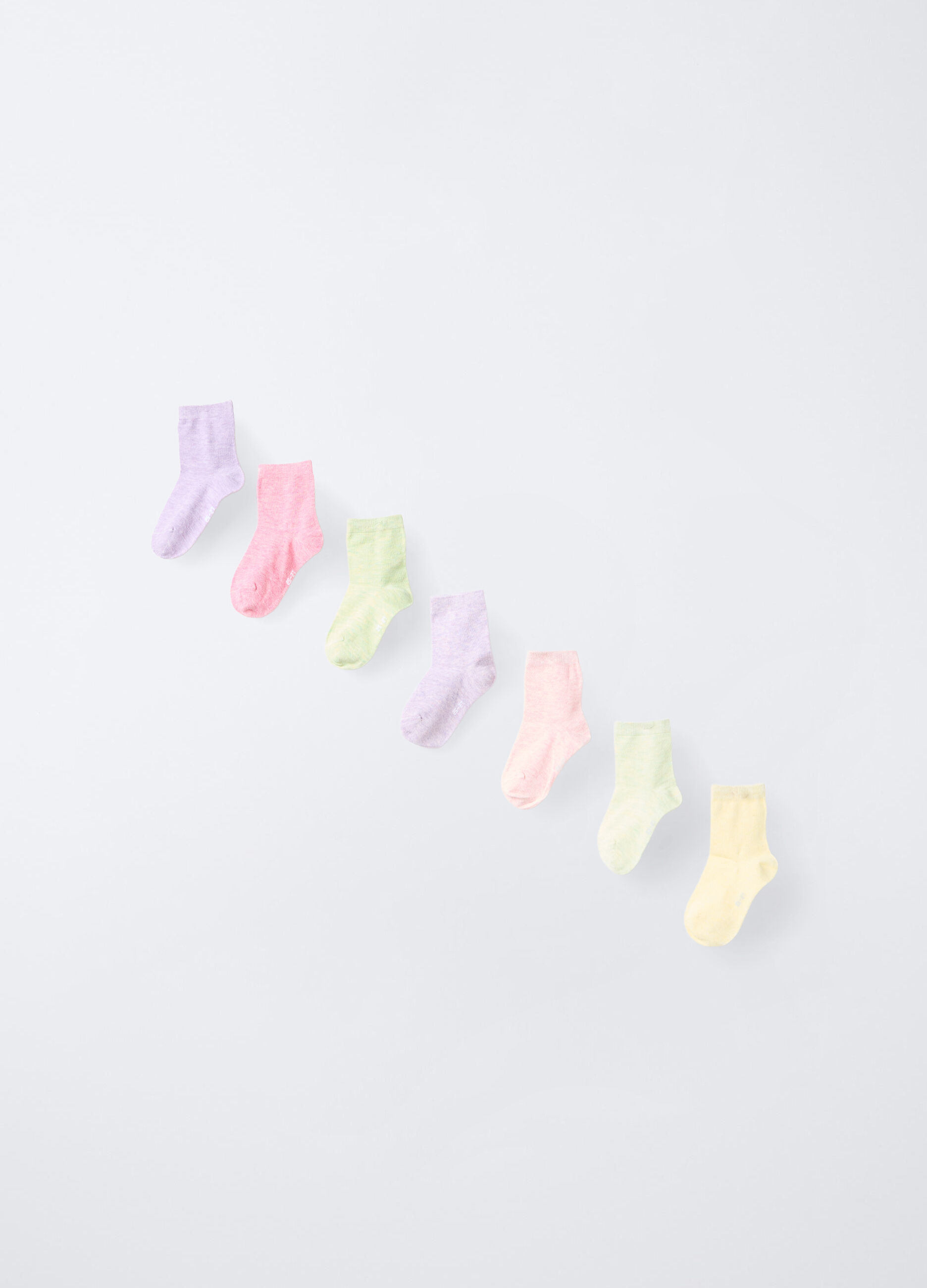 Pack 7 calze corte misto cotone stretch bambina_1