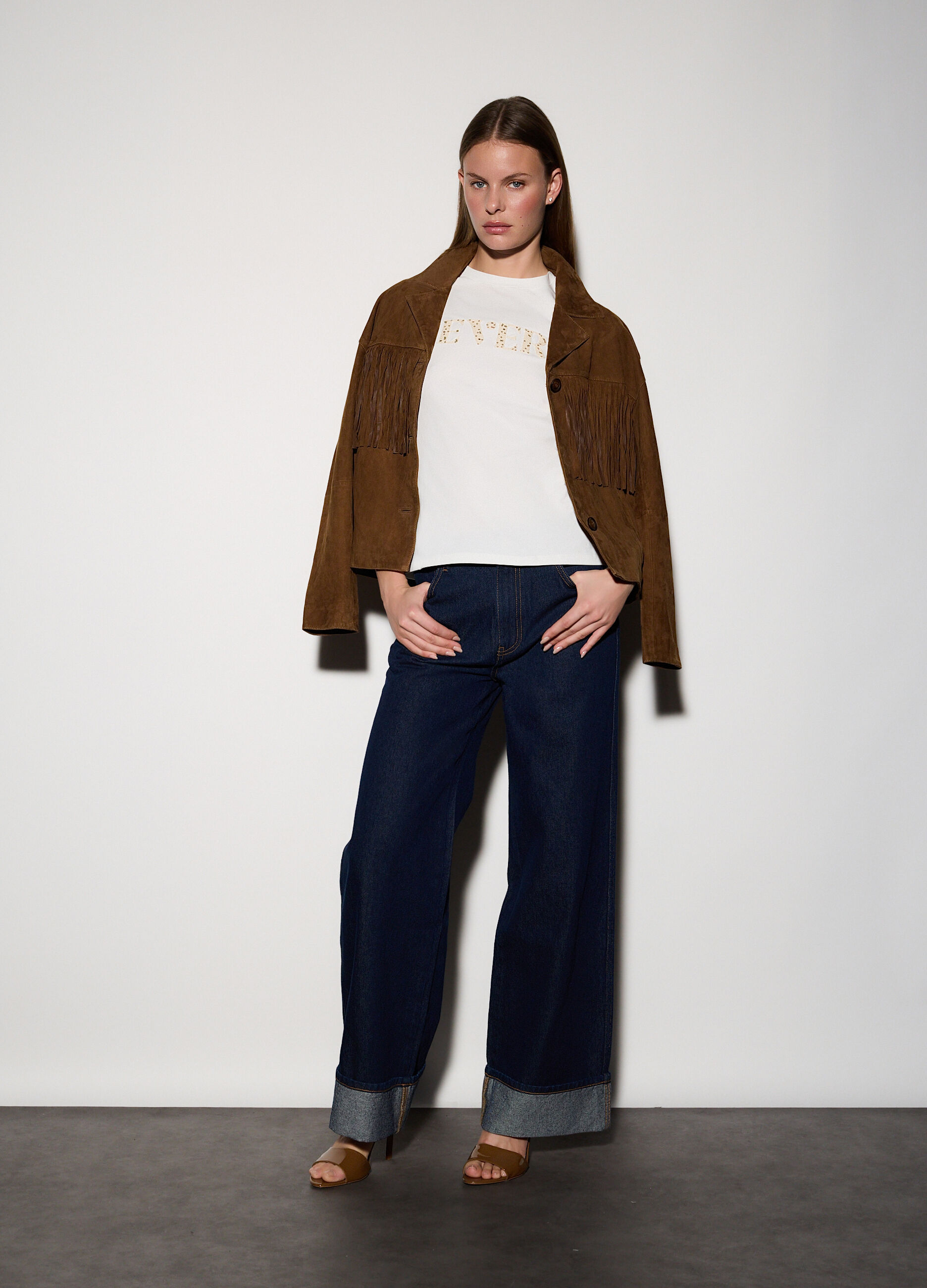 T-shirt girocollo stretch donna_0