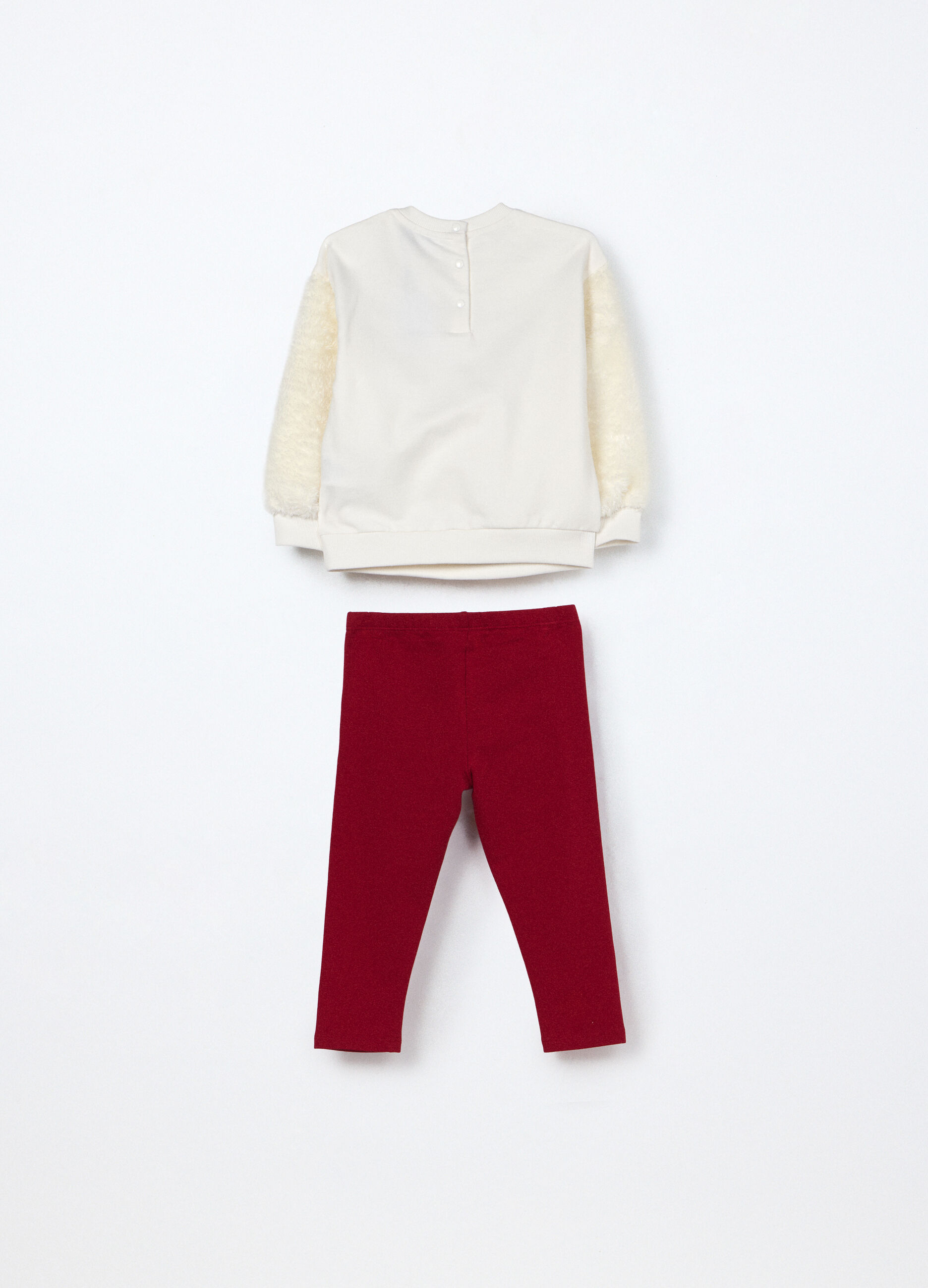 Jogging set in cotone fleece stretch neonata_1