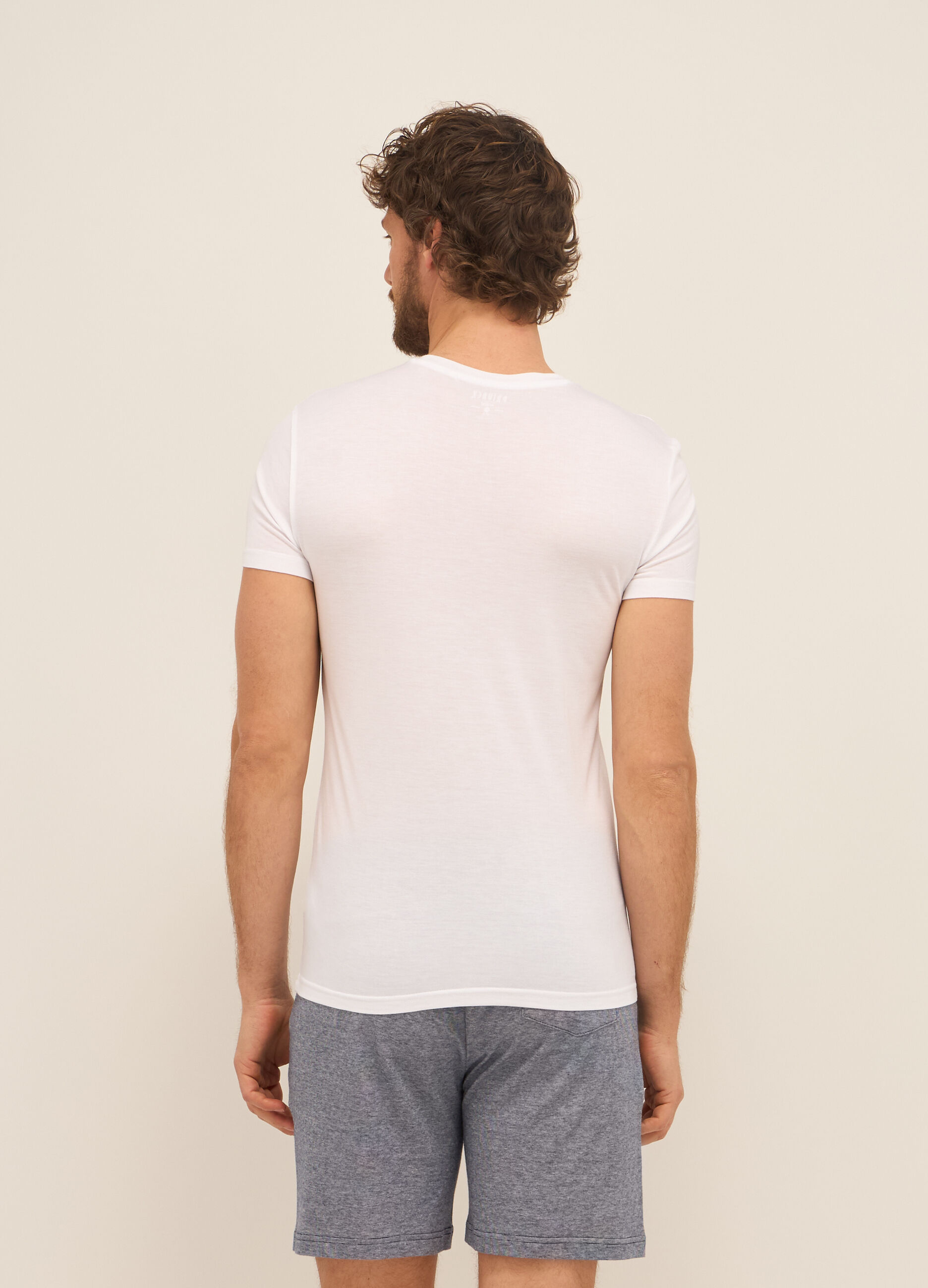 T-shirt girocollo in modal uomo_1