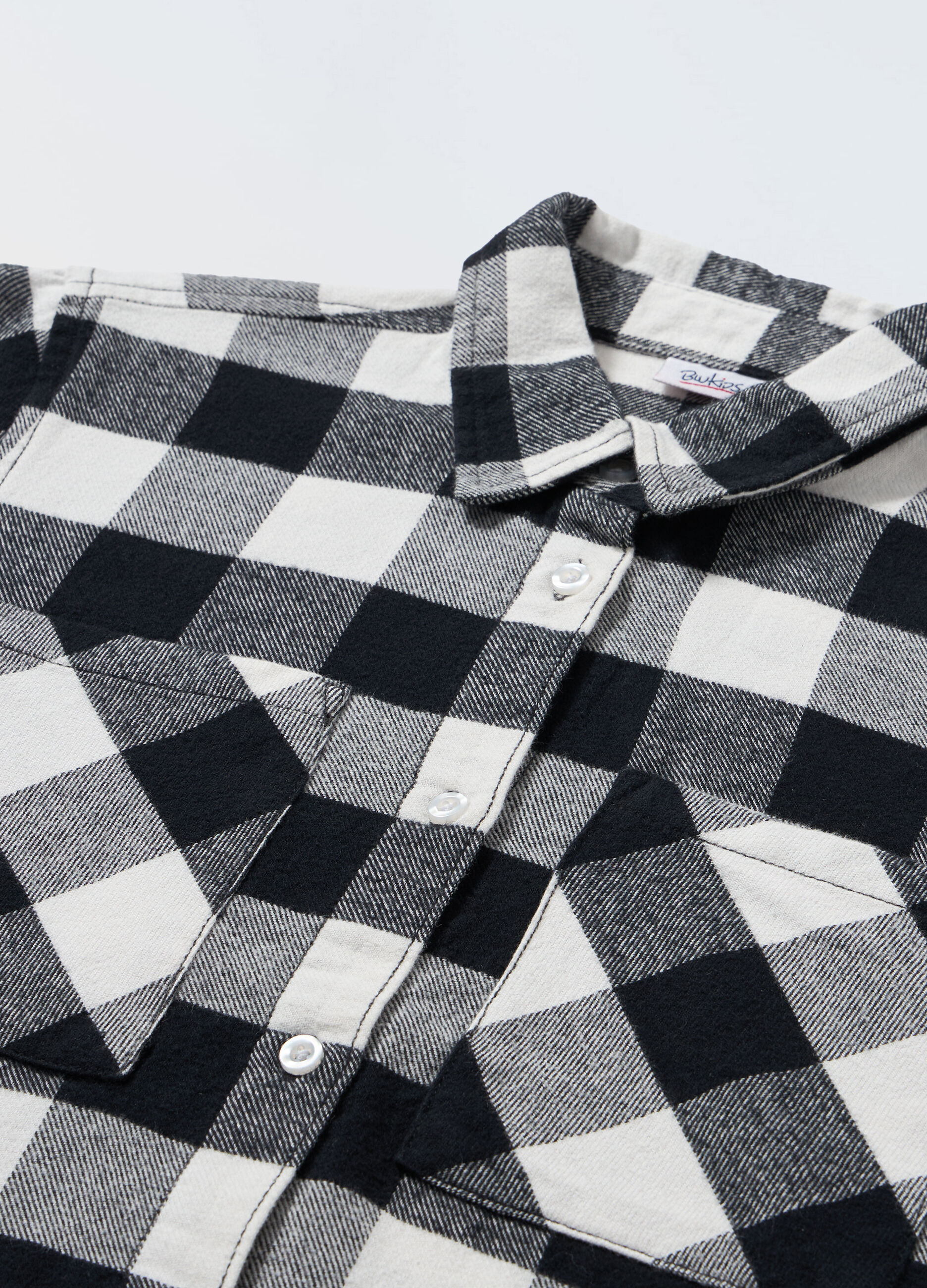 Camicia in flanella di puro cotone ragazza_1