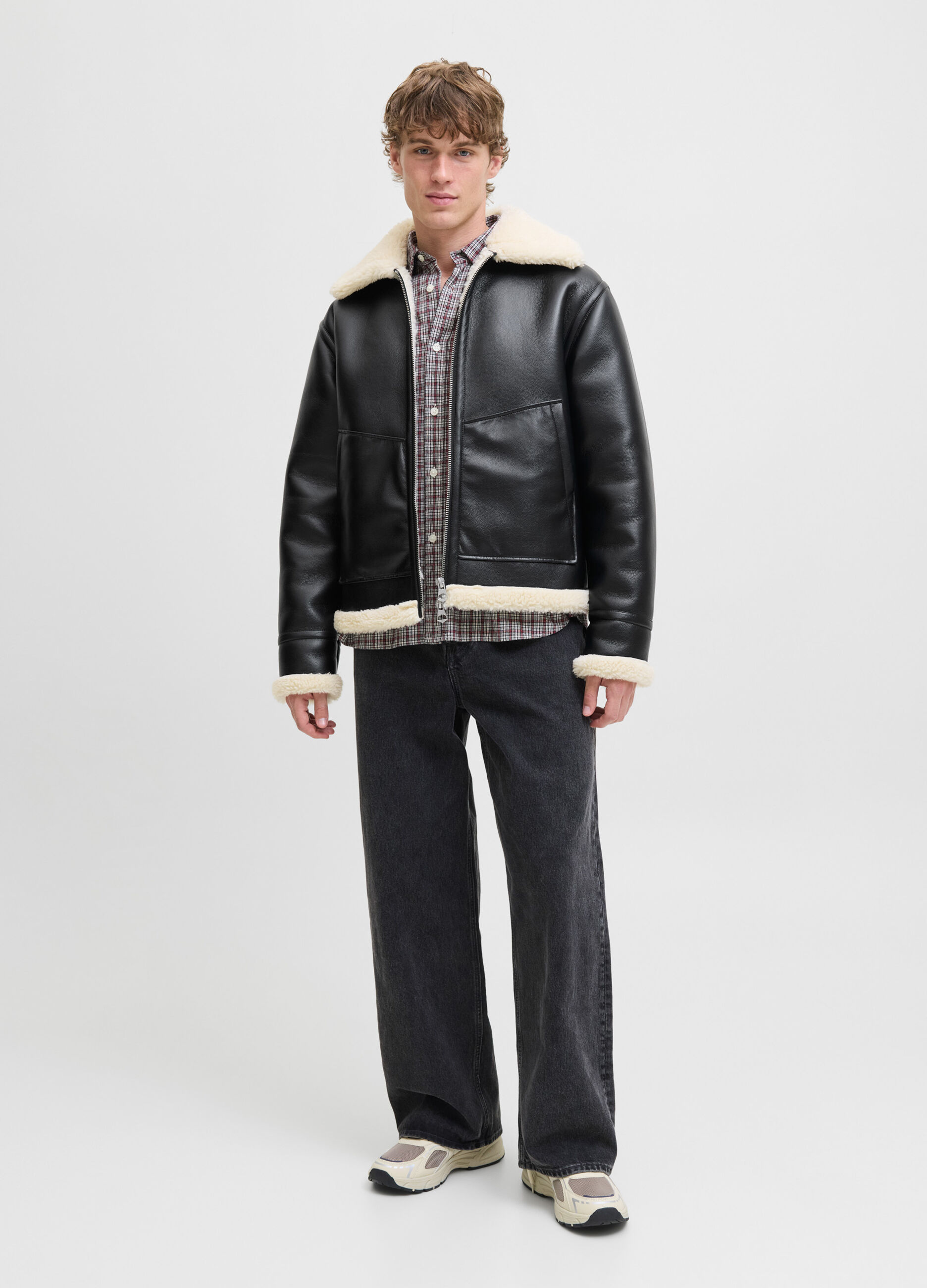 Giubbotto shearling in ECOpelle uomo_2