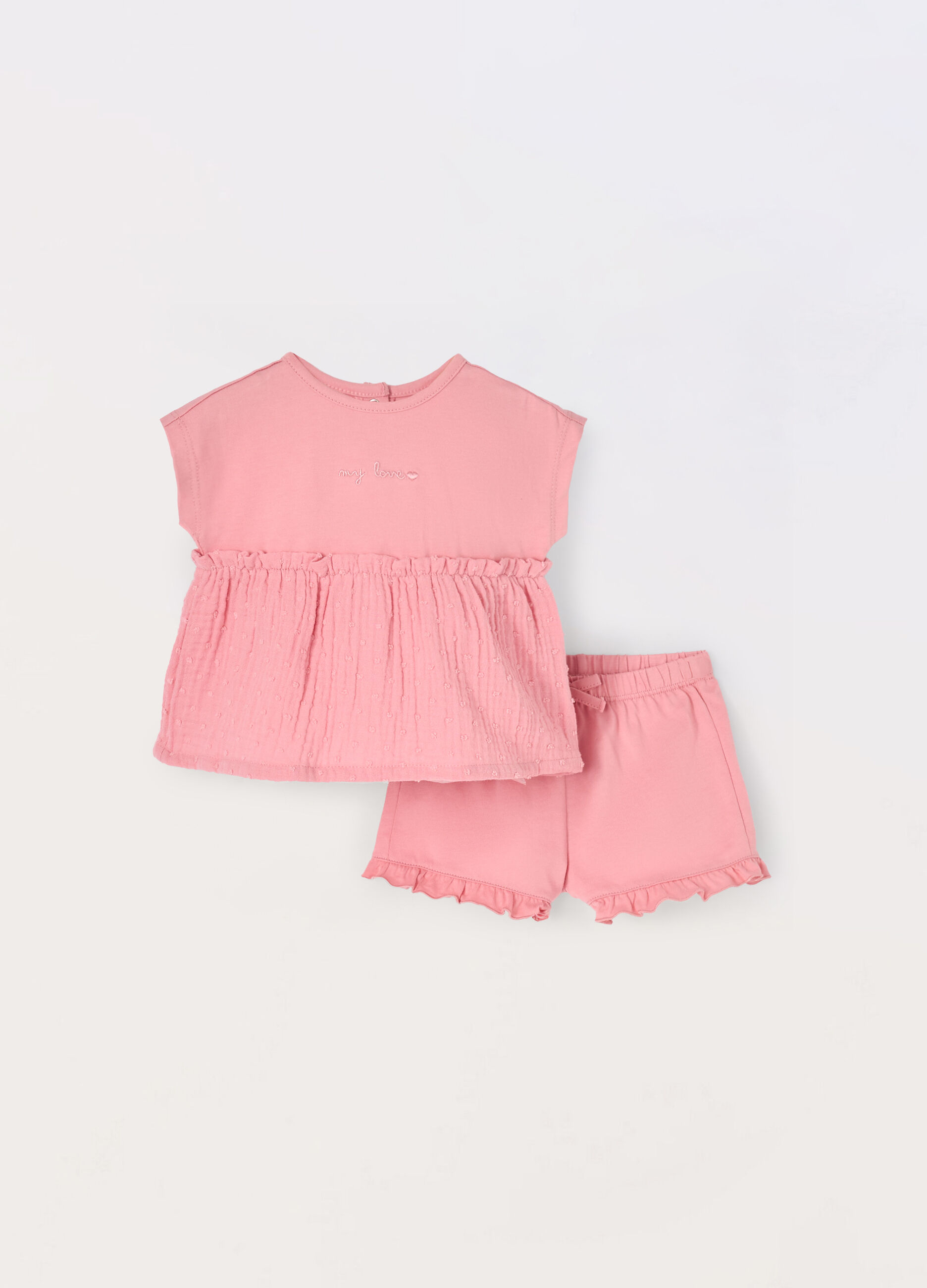 Set in jersey di puro cotone neonata_0