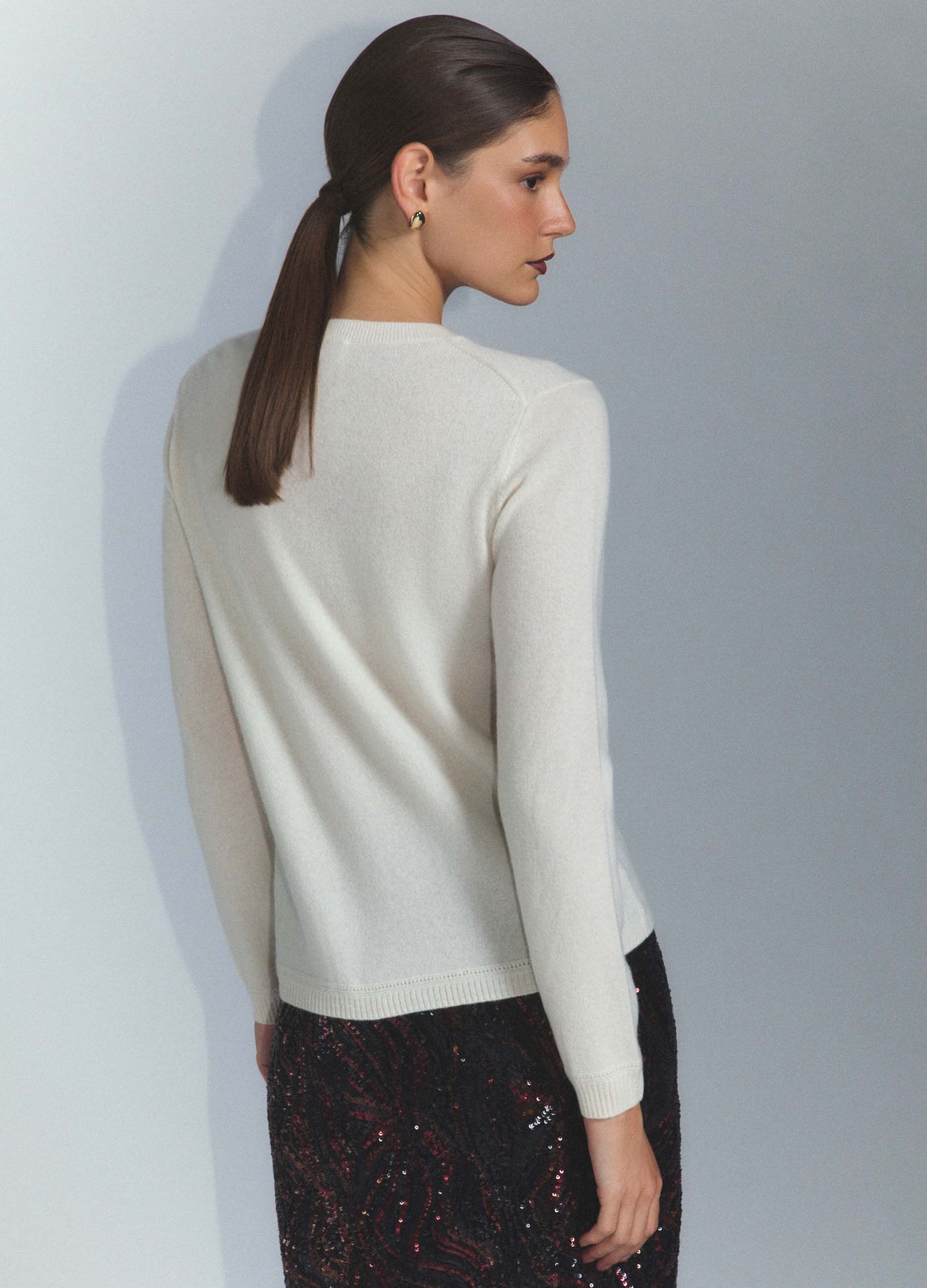 Pullover girocollo in puro cashmere donna_2
