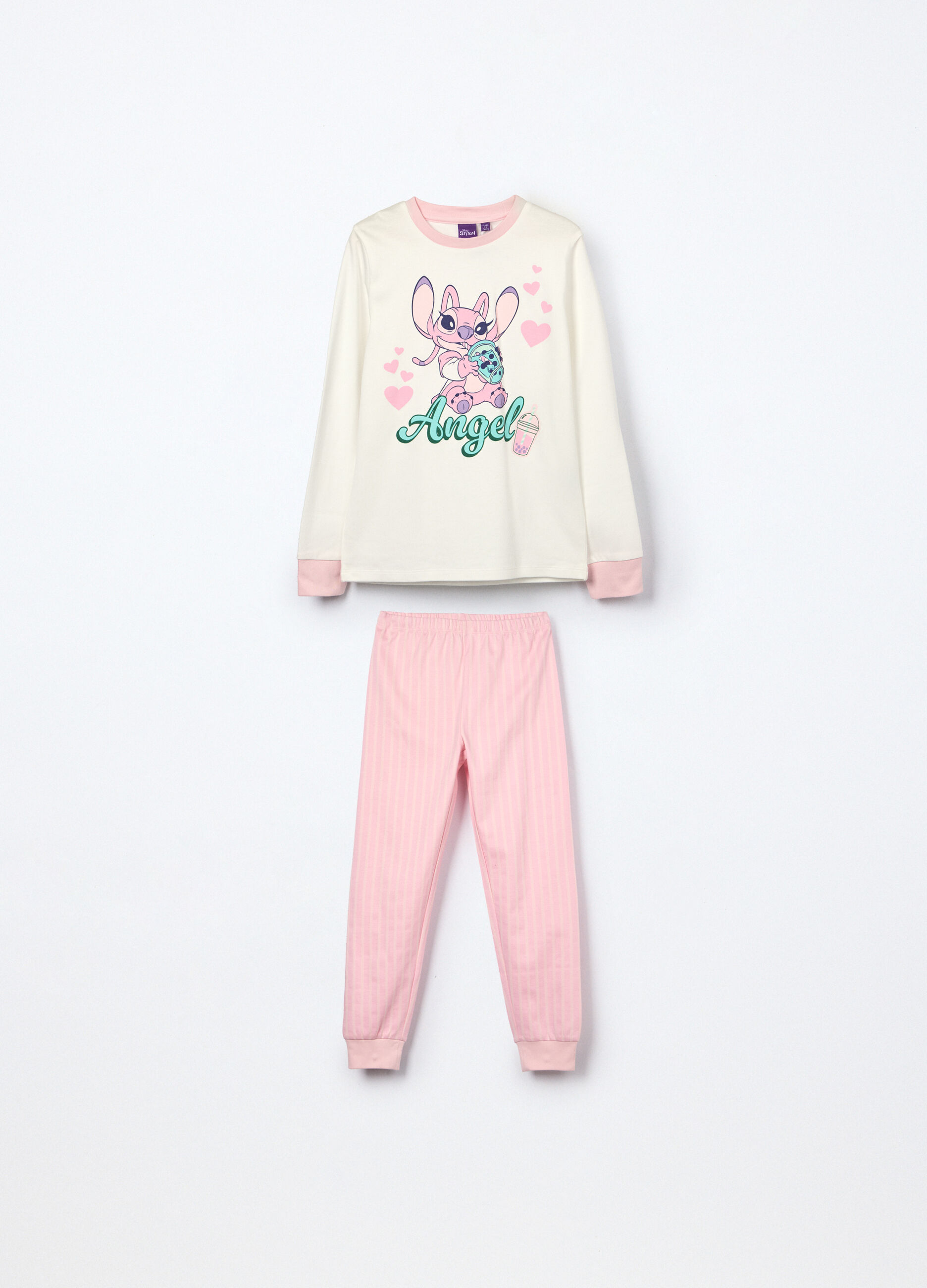 Set pigiama in interlock di puro cotone bambina_0