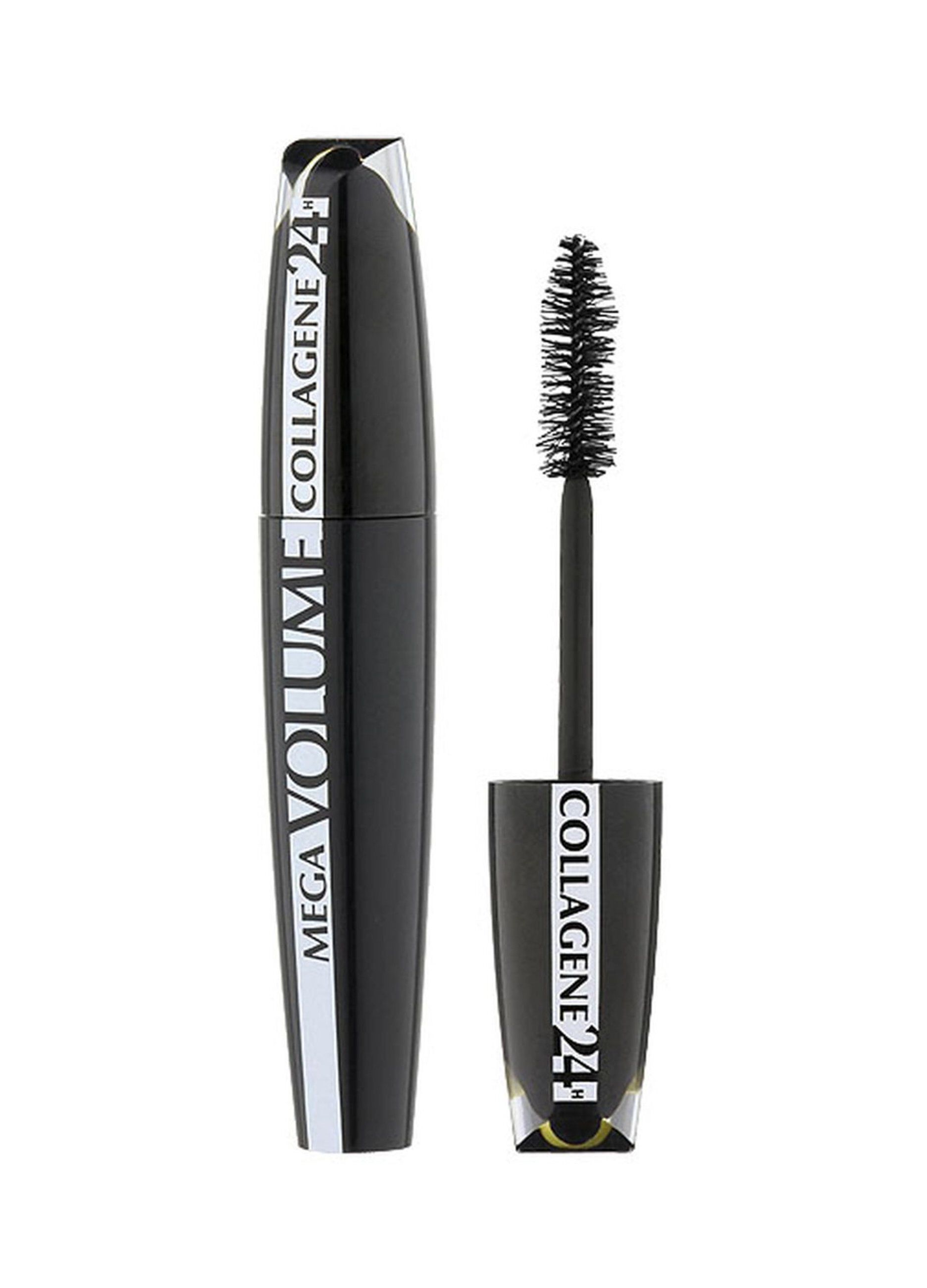 L'Oréal Paris Mascara Mega Volume Collagene, Lunga Durata, Volumizzante con Maxi Applicatore in Setole, Nero.