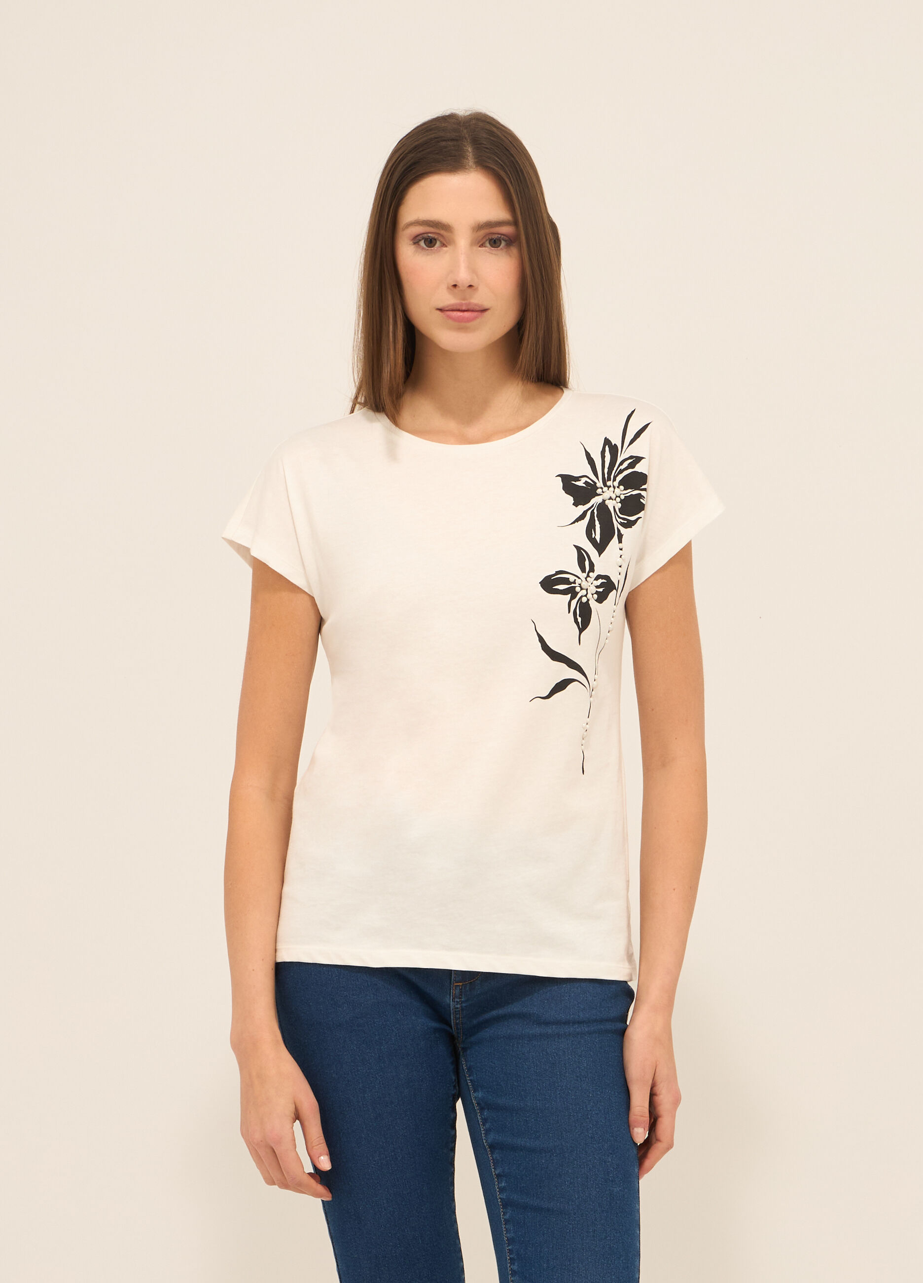 T-shirt in puro cotone donna