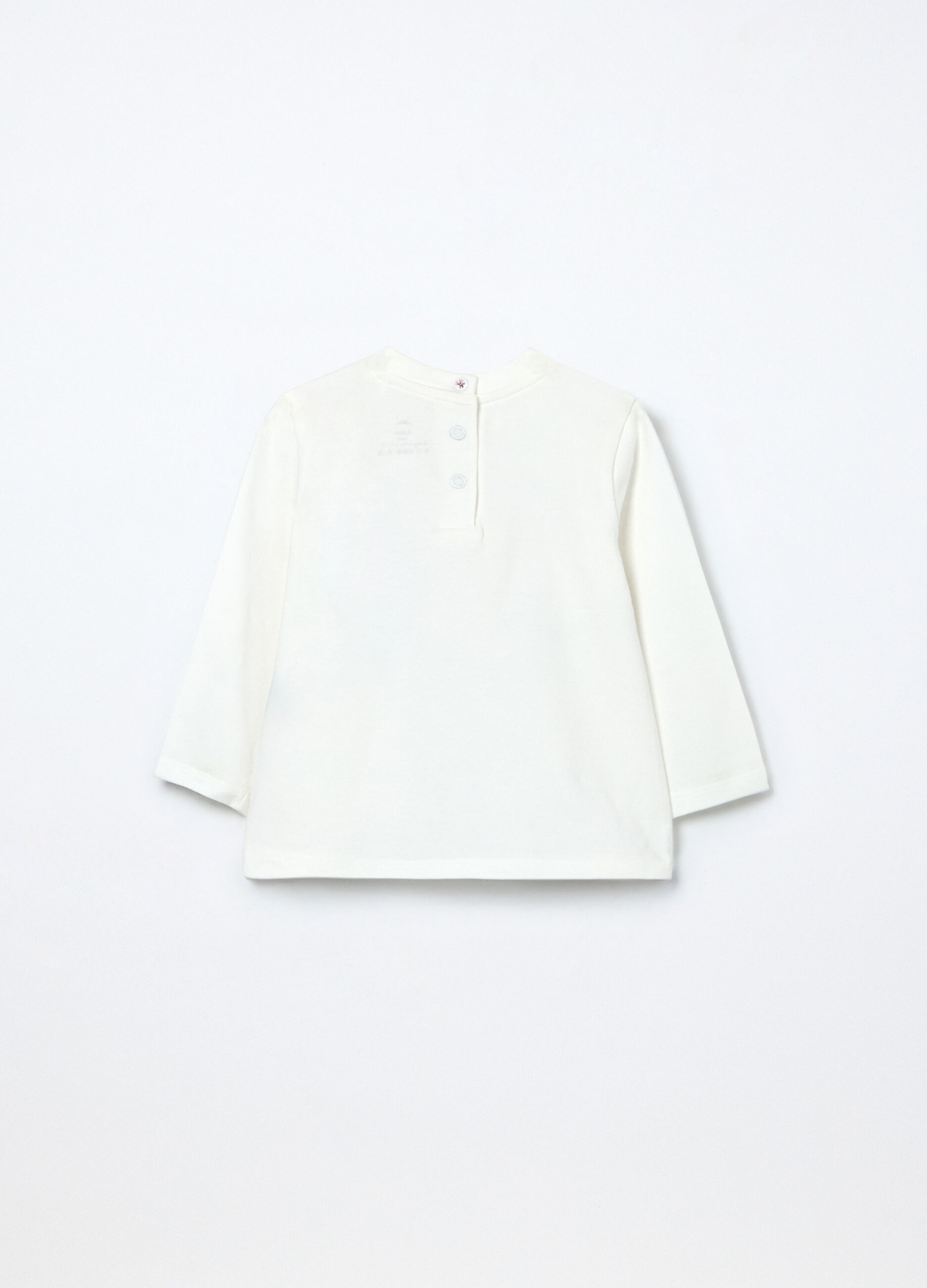 T-shirt in jersey di cotone stretch neonata_1