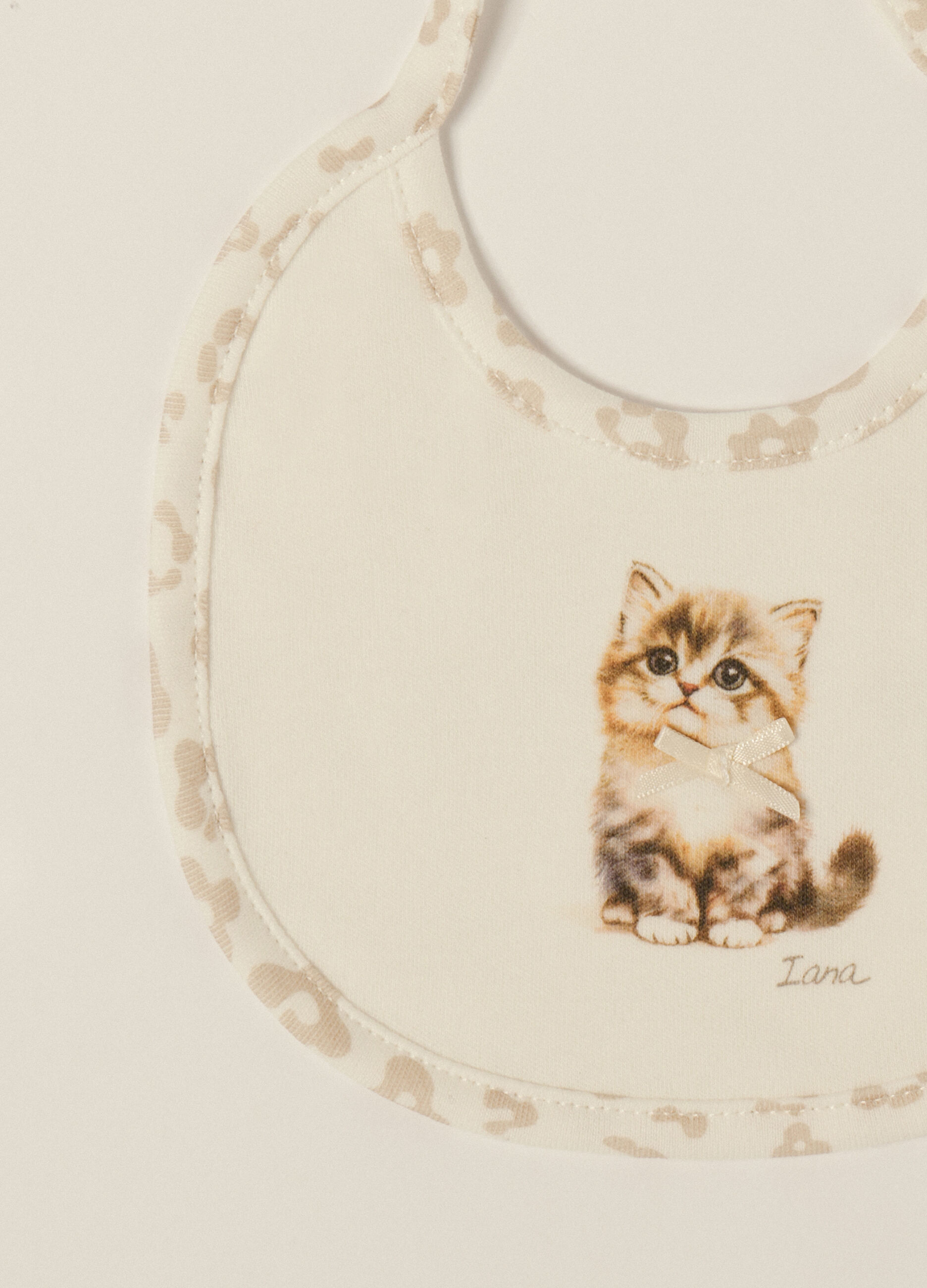 Pack 2 bavaglini in interlock di puro cotone IANA neonata_1